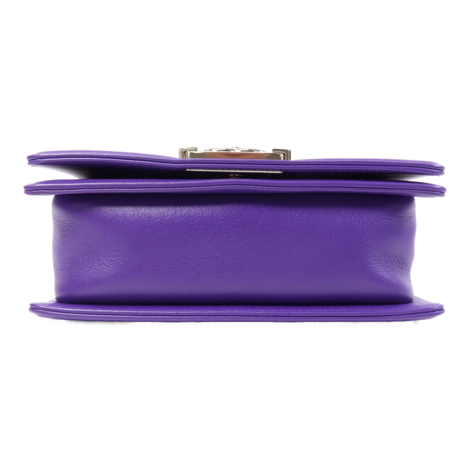 CHANEL 羊皮皮革Boy 20cm金扣鏈帶肩背袋