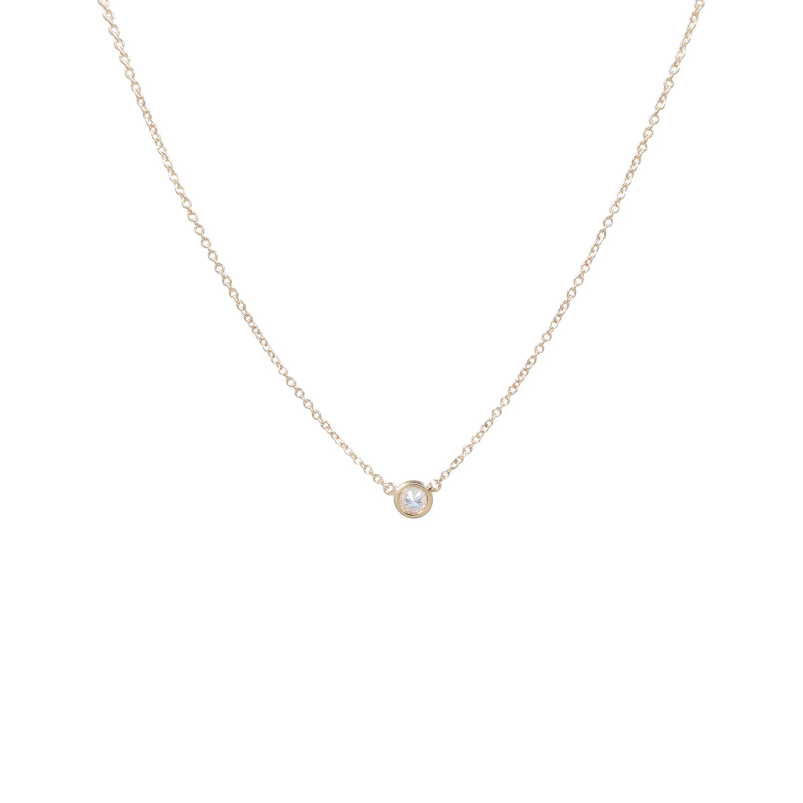 TIFFANY＆CO 18K玫瑰金Diamonds by the Yard鑽石項鍊