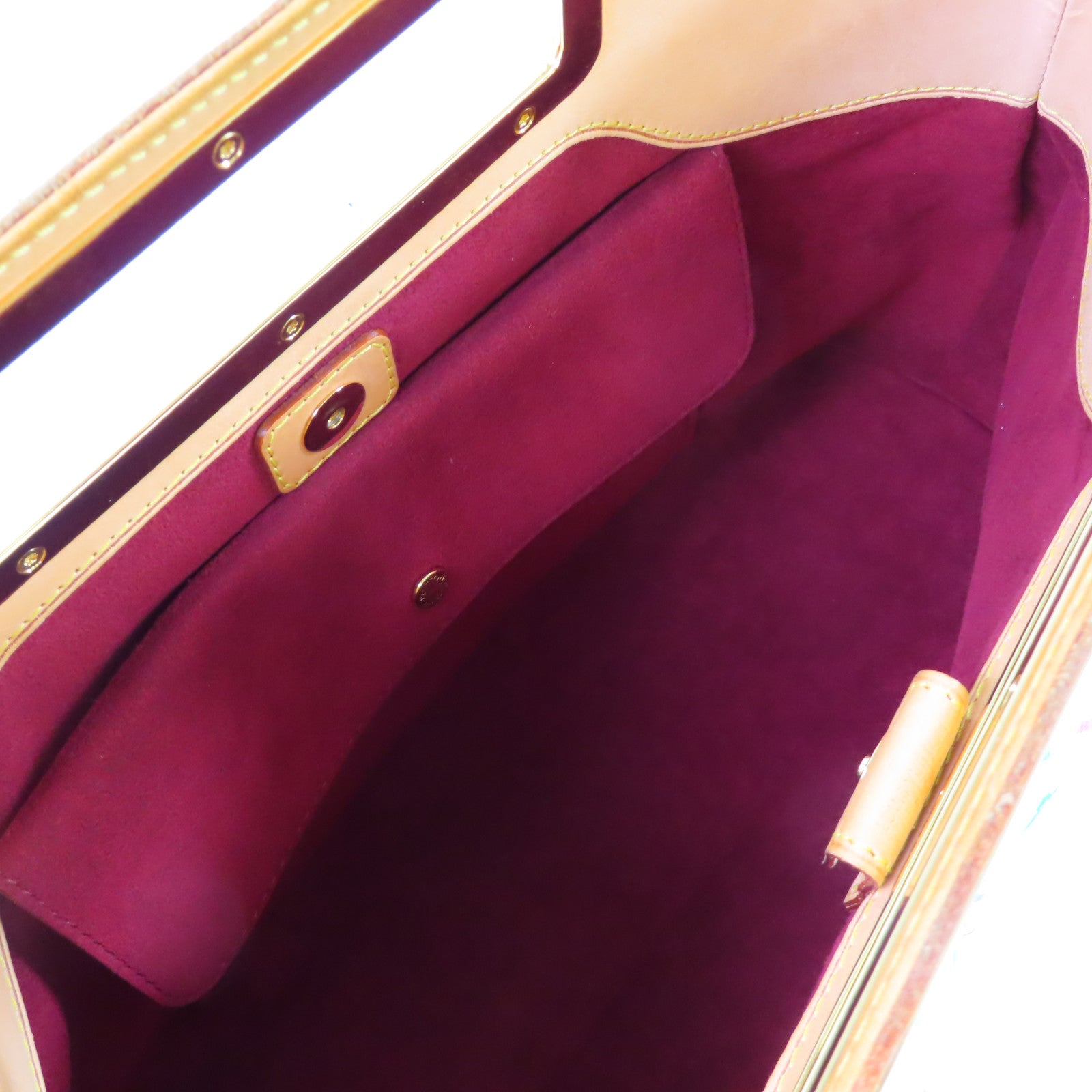 LOUIS VUITTON Monogram Multicolore Judy MM 2Way Shoulder Bag金扣手挽肩背兩用袋米白色/彩色/啡色