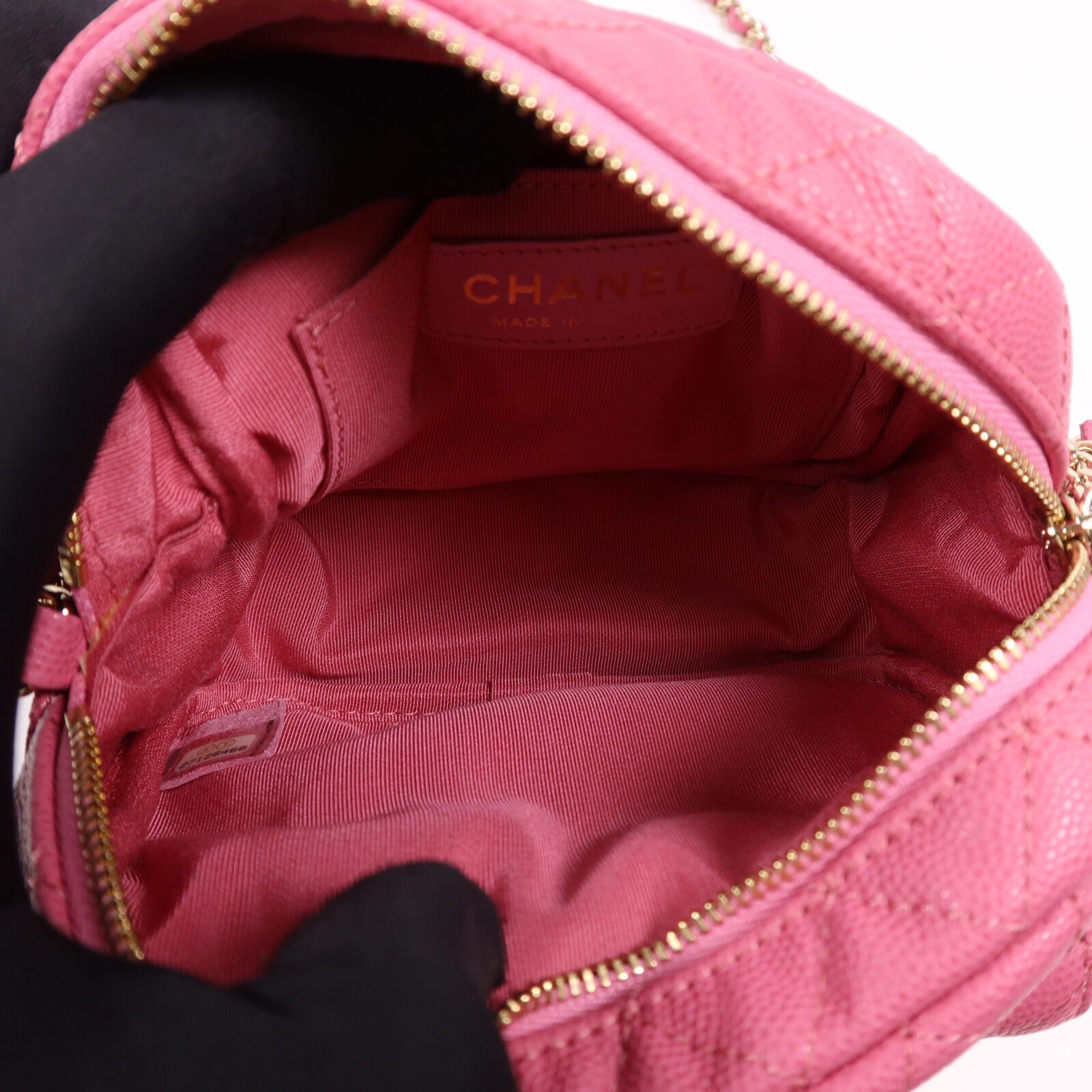 CHANEL 牛皮皮革Chain Shoulder Bag金扣鏈帶肩背袋