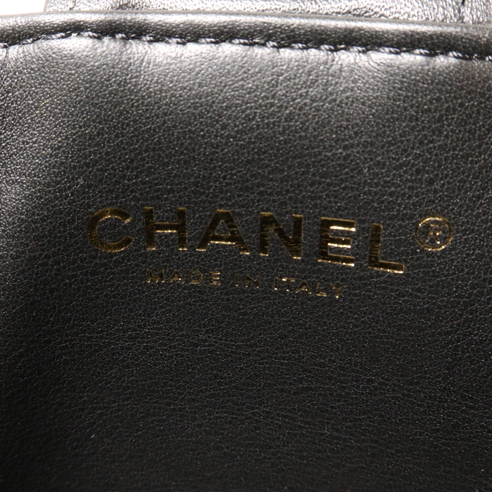 CHANEL 羊皮皮革Vanity Case鏈帶肩背袋