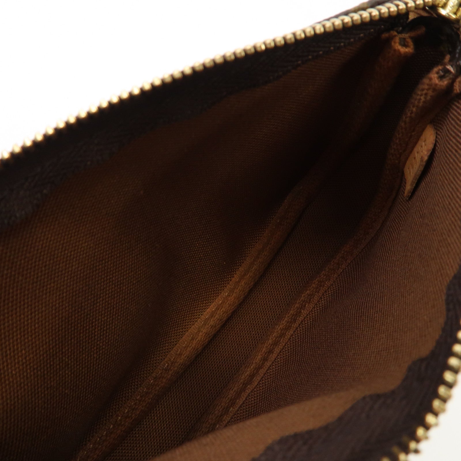 LOUIS VUITTON Monogram Mini Pochette Accessoires金扣手拿包啡色