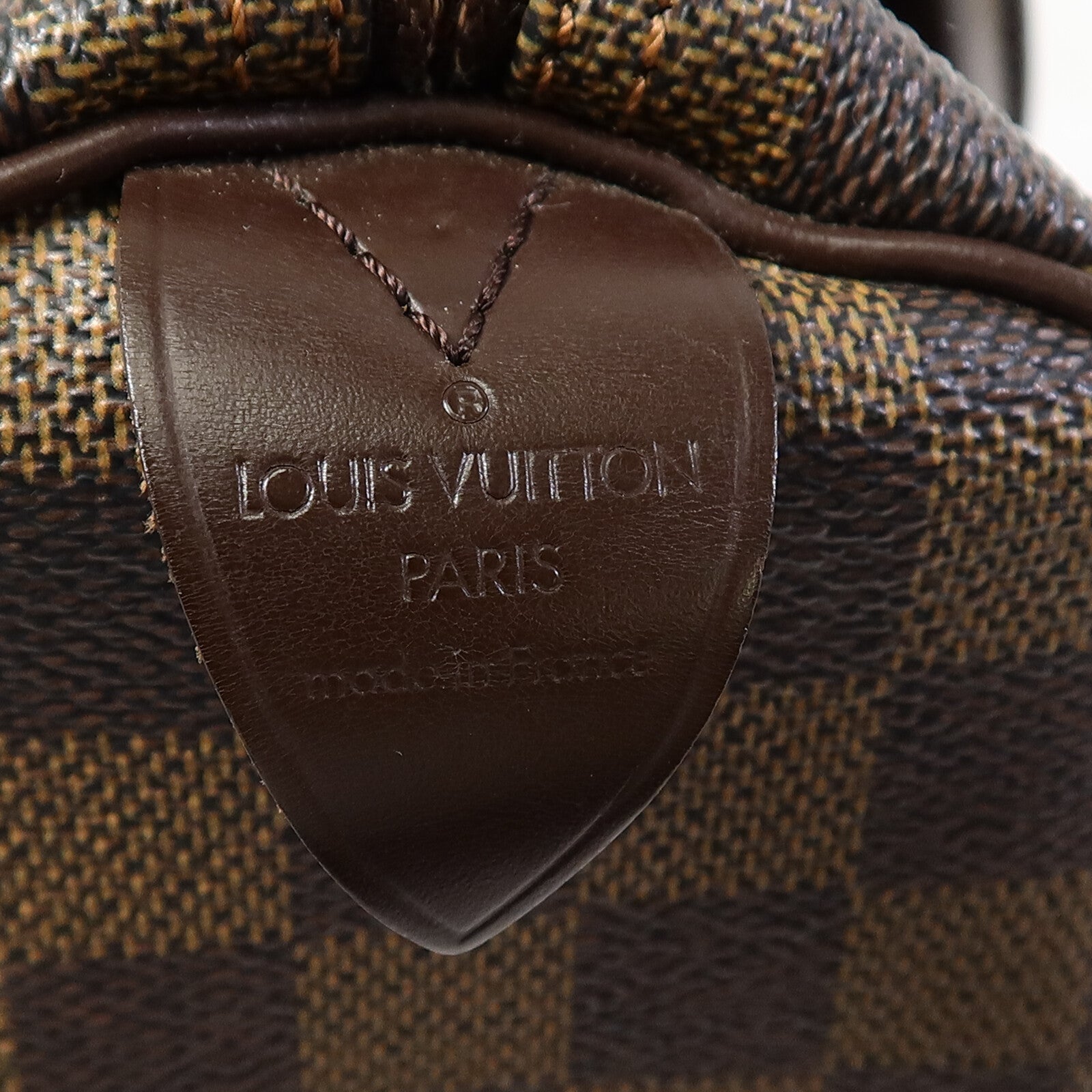 LOUIS VUITTON Damier Speedy Bandouliere 30金扣手挽袋