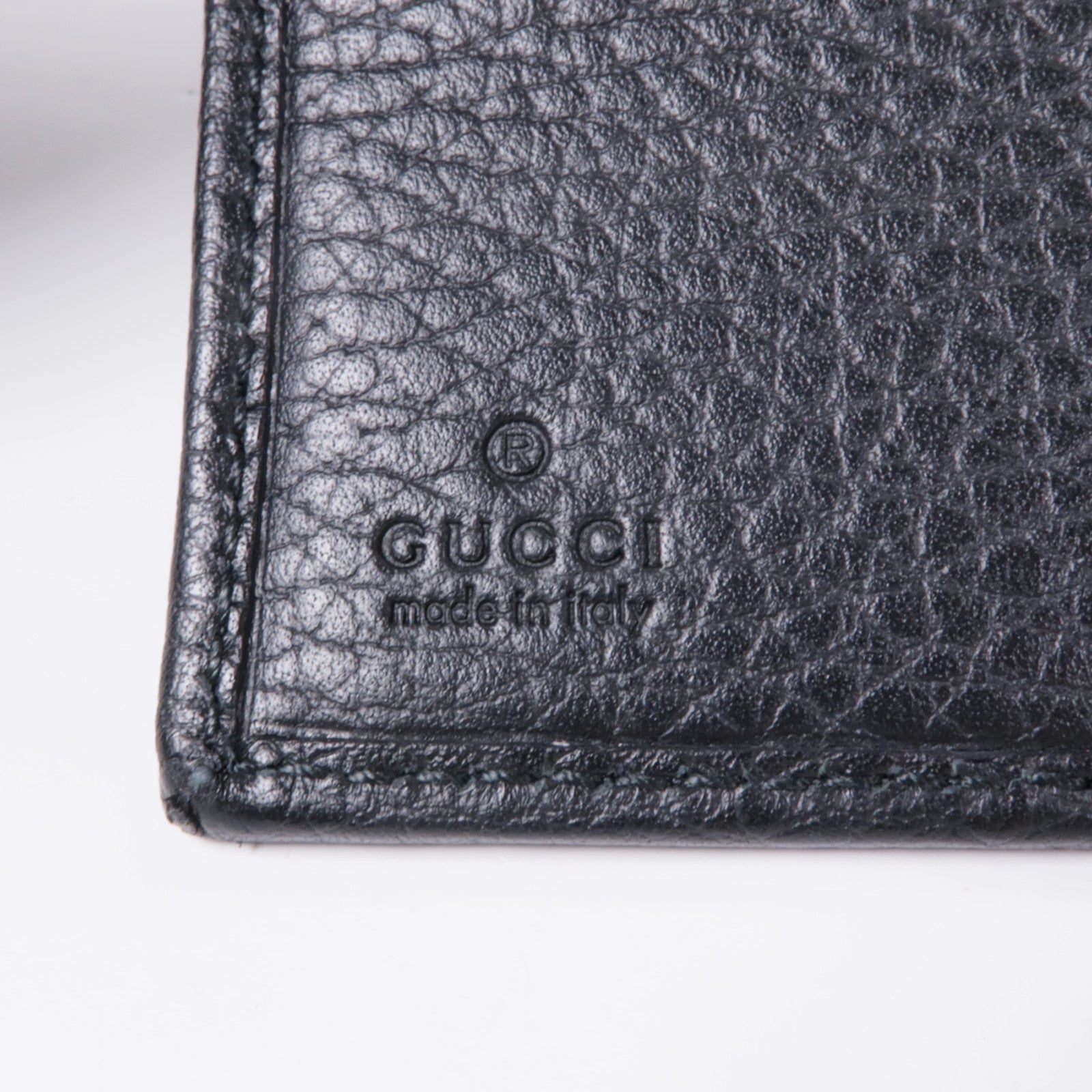 GUCCI GG GHW Wallet 456122 Calfskin Leather Black