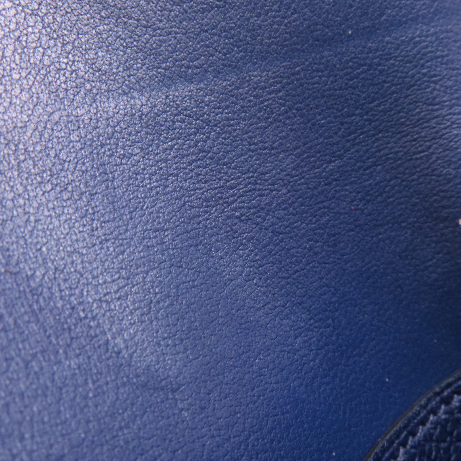 HERMES Clemence皮革Card Case銀扣卡片套Bleu Indigo