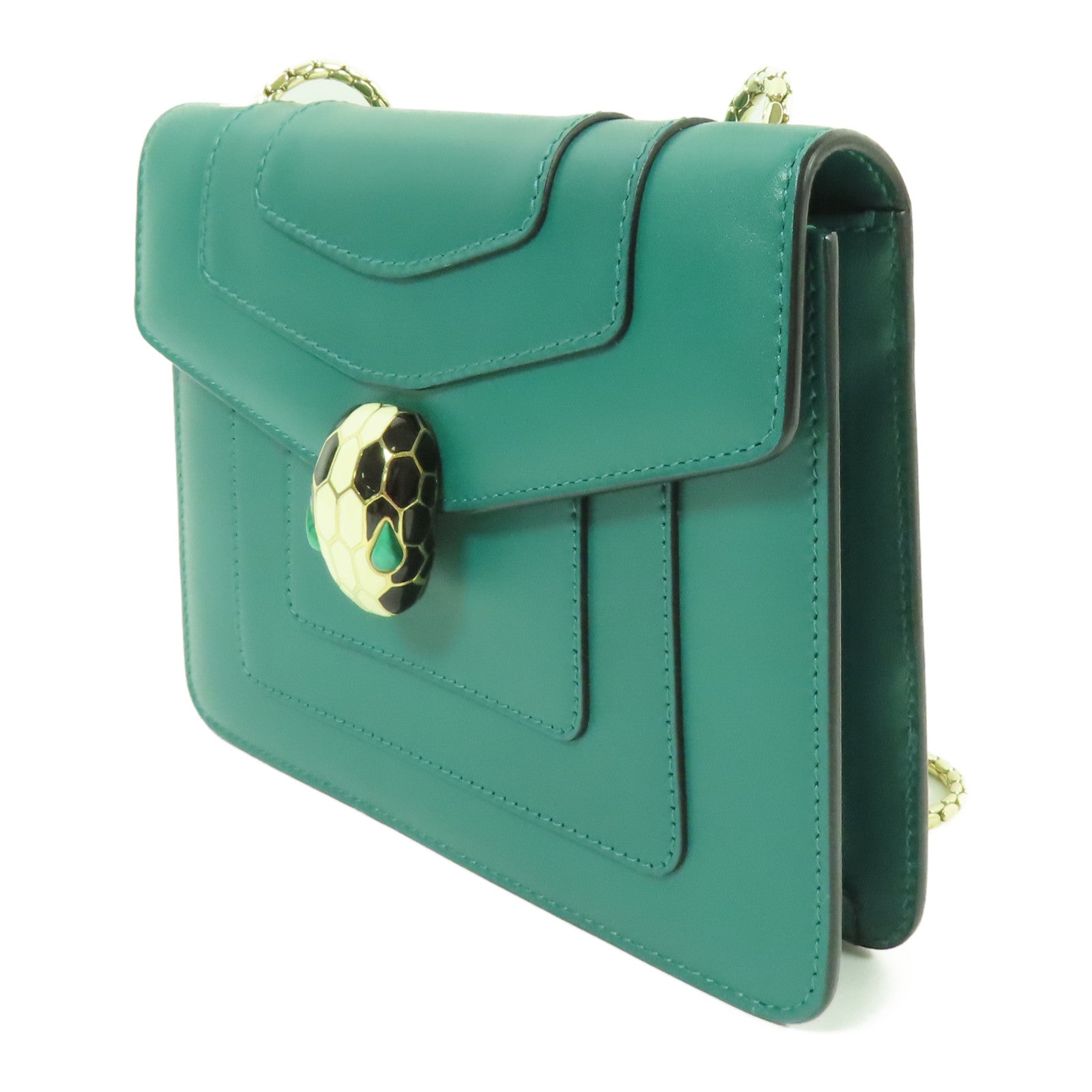 BVLGARI 牛皮皮革Serpenti Forever Shoulder Bag金扣鏈帶肩背