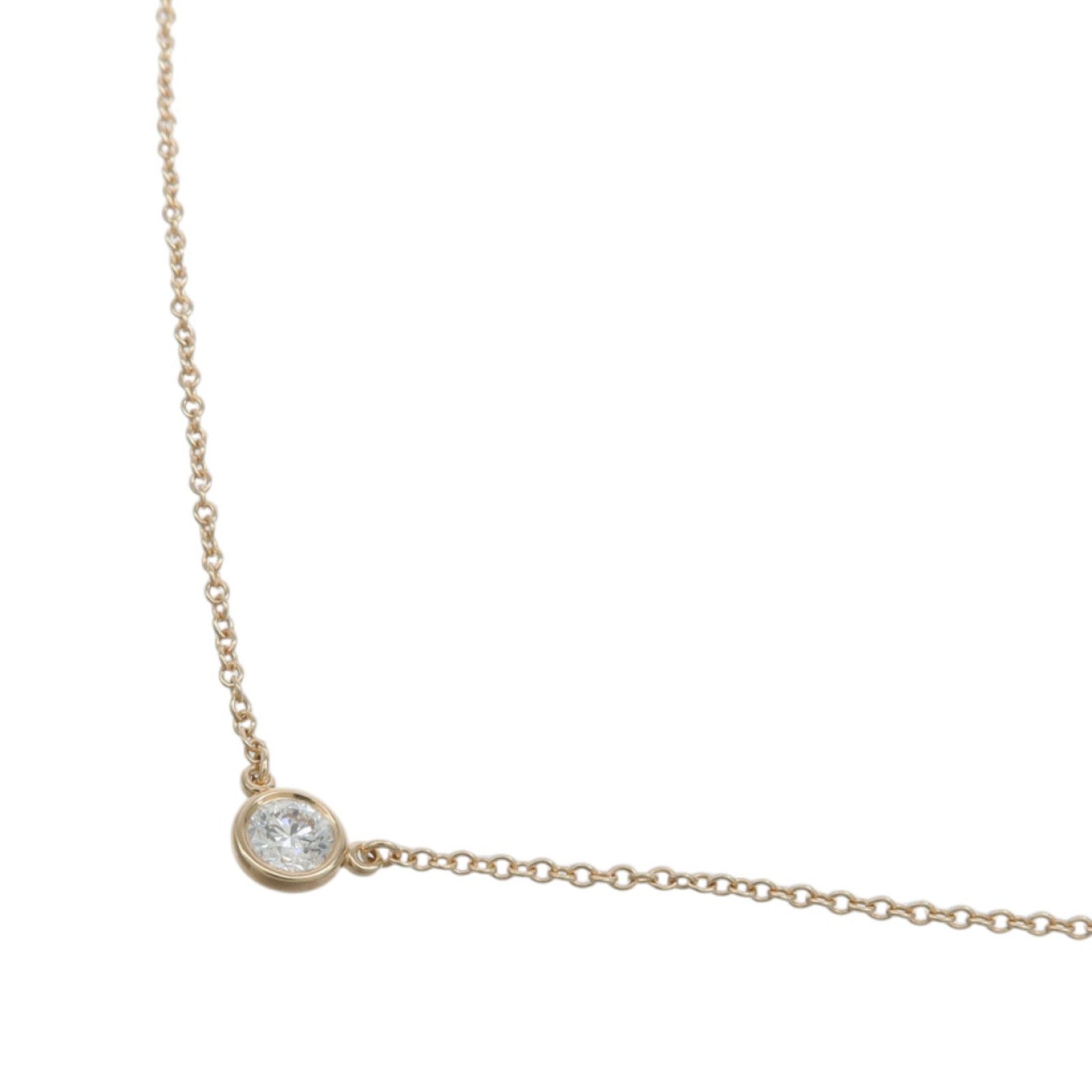 TIFFANY＆CO 18K玫瑰金Diamonds by the Yard鑽石項鍊