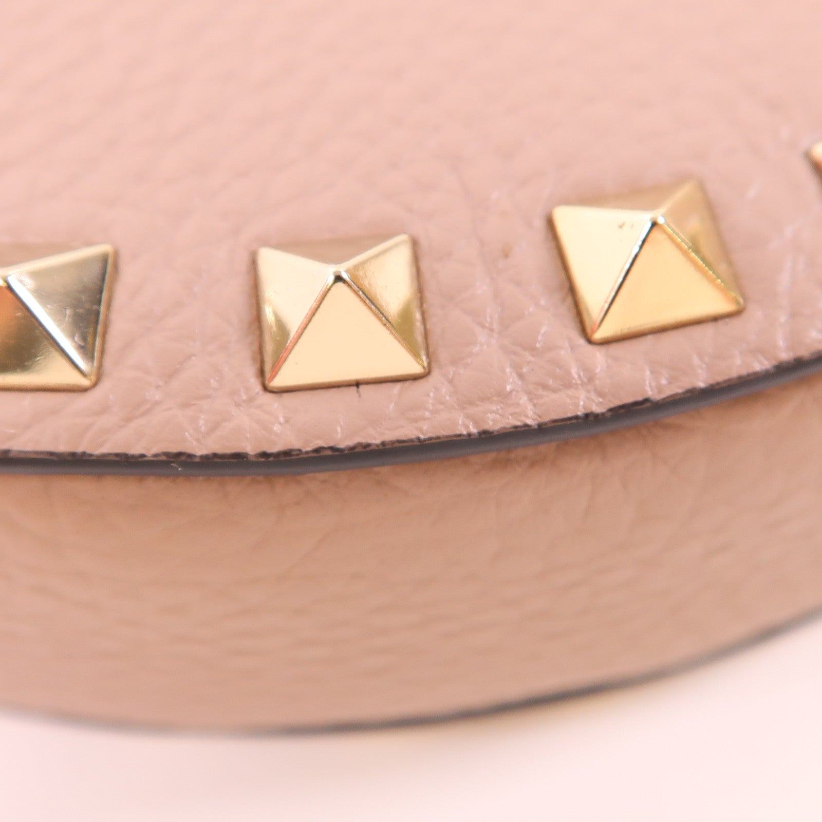 Valentino GHW Mini Rockstud Hobo Bag Handbag Calfskin Leather 6W2P0AI7VSH P45