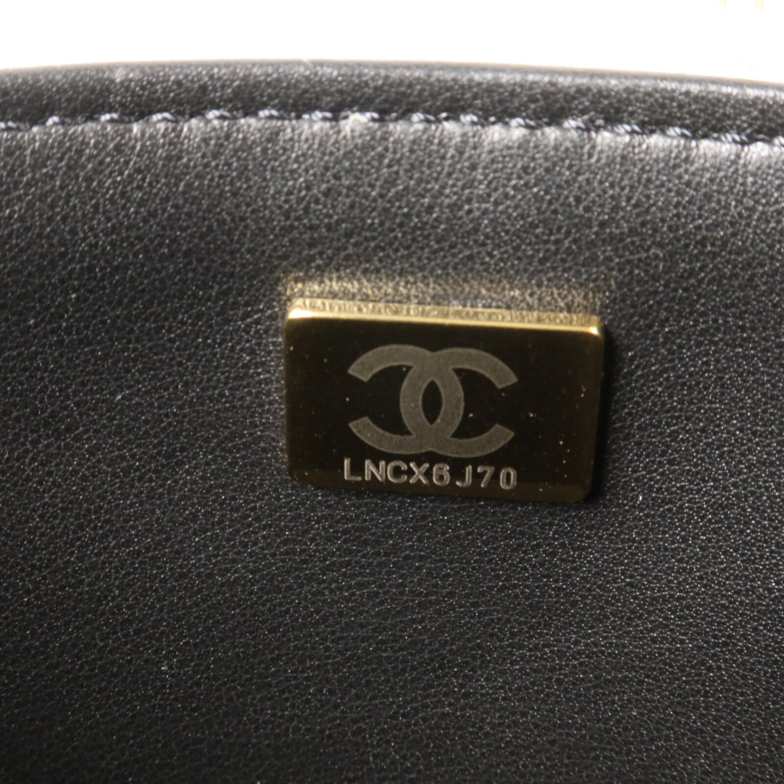 CHANEL 羊皮皮革Vanity Case鏈帶肩背袋