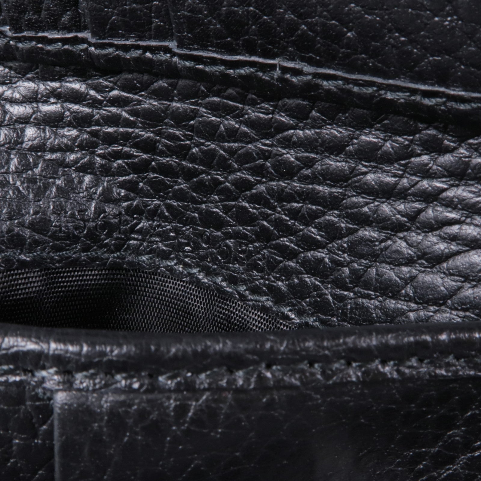 GUCCI GG GHW Wallet 456122 Calfskin Leather Black