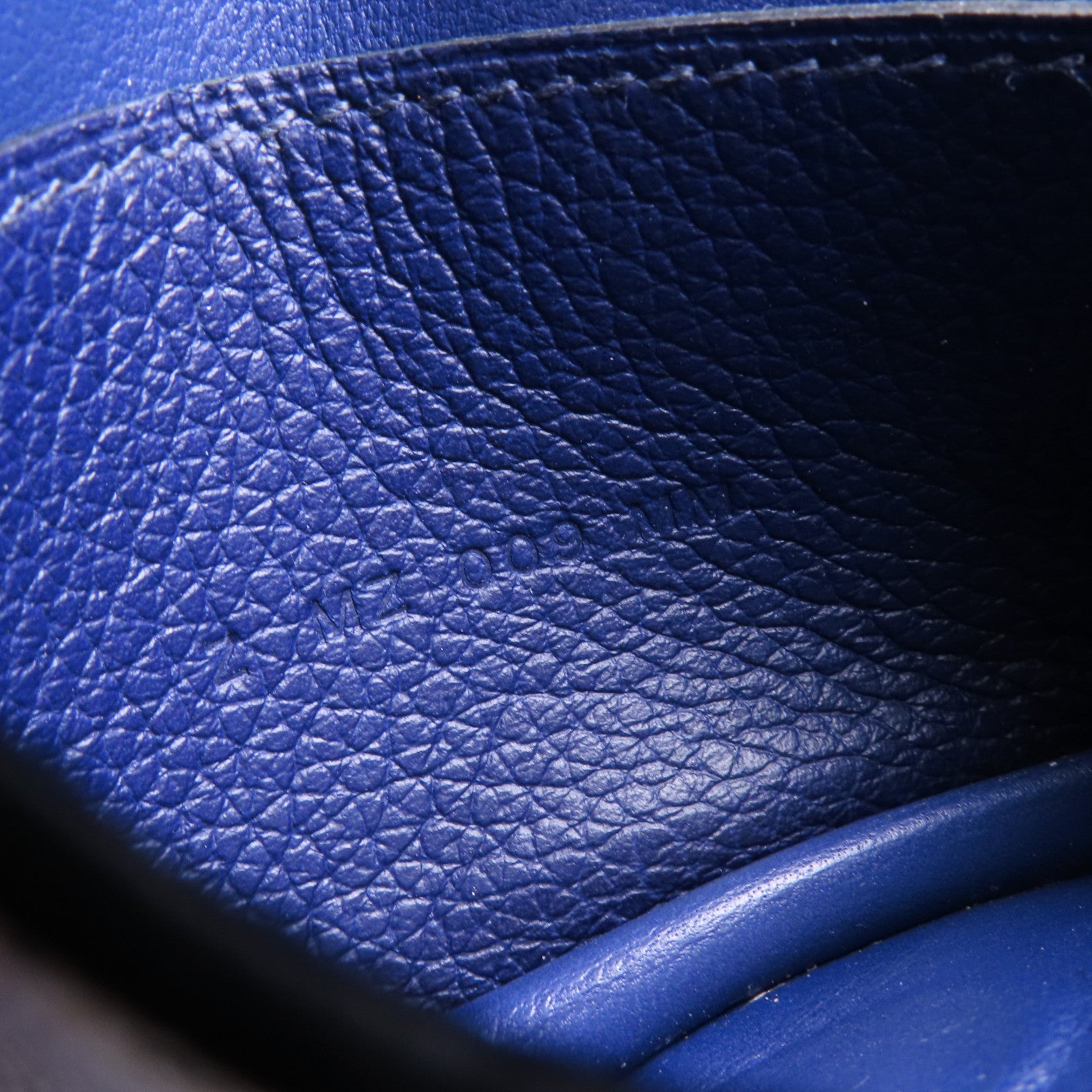 HERMES Clemence皮革Card Case銀扣卡片套Bleu Indigo