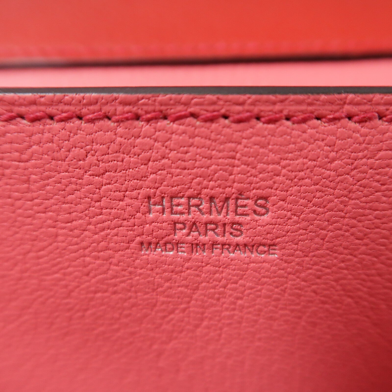 HERMES Evercolor皮革Opli 24肩背袋Rouge Casaque