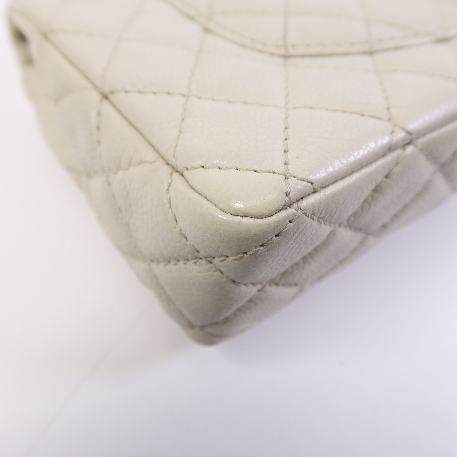 CHANEL 牛皮皮革Chain Shoulder Bag銀扣鏈帶肩背袋