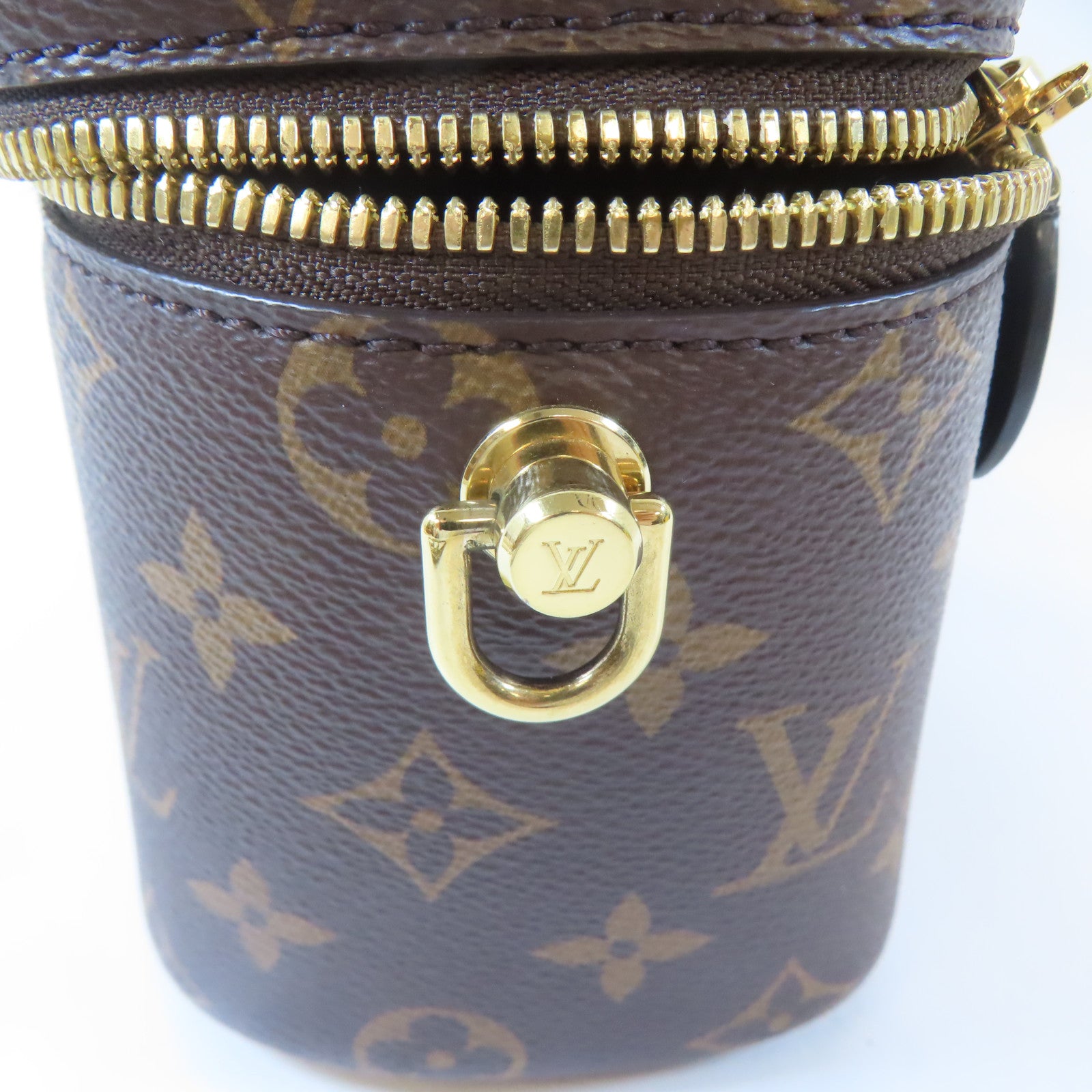 LOUIS VUITTON Monogram Reverse Vanity PM金扣手挽肩背兩用袋啡色