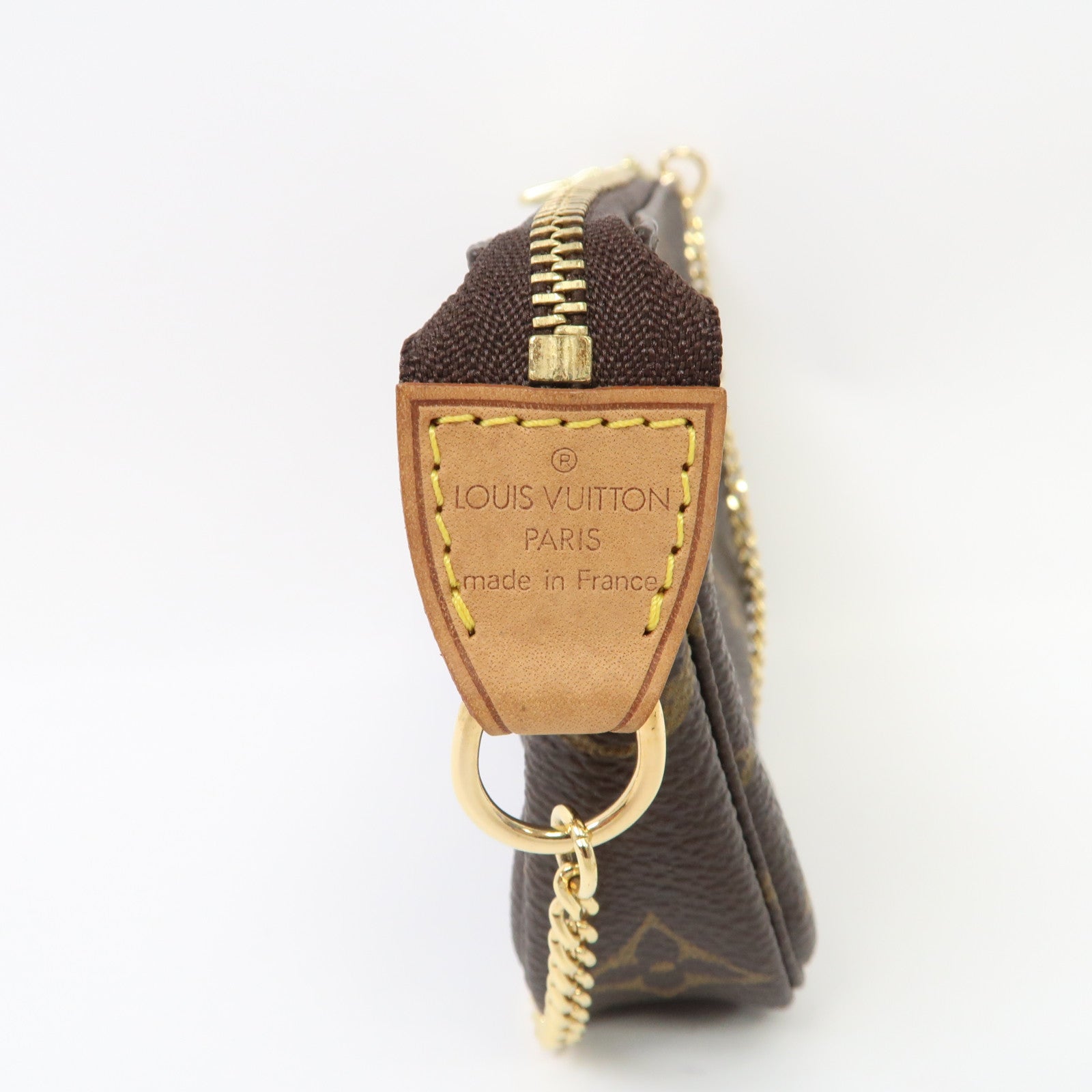 LOUIS VUITTON Monogram Mini Pochette Accessoires金扣手拿包啡色