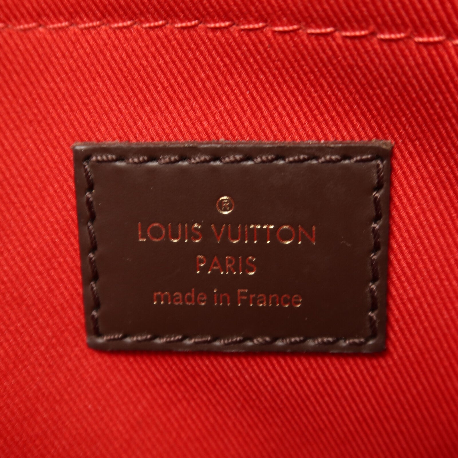 LOUIS VUITTON Damier Croisette金扣手挽肩背兩用袋