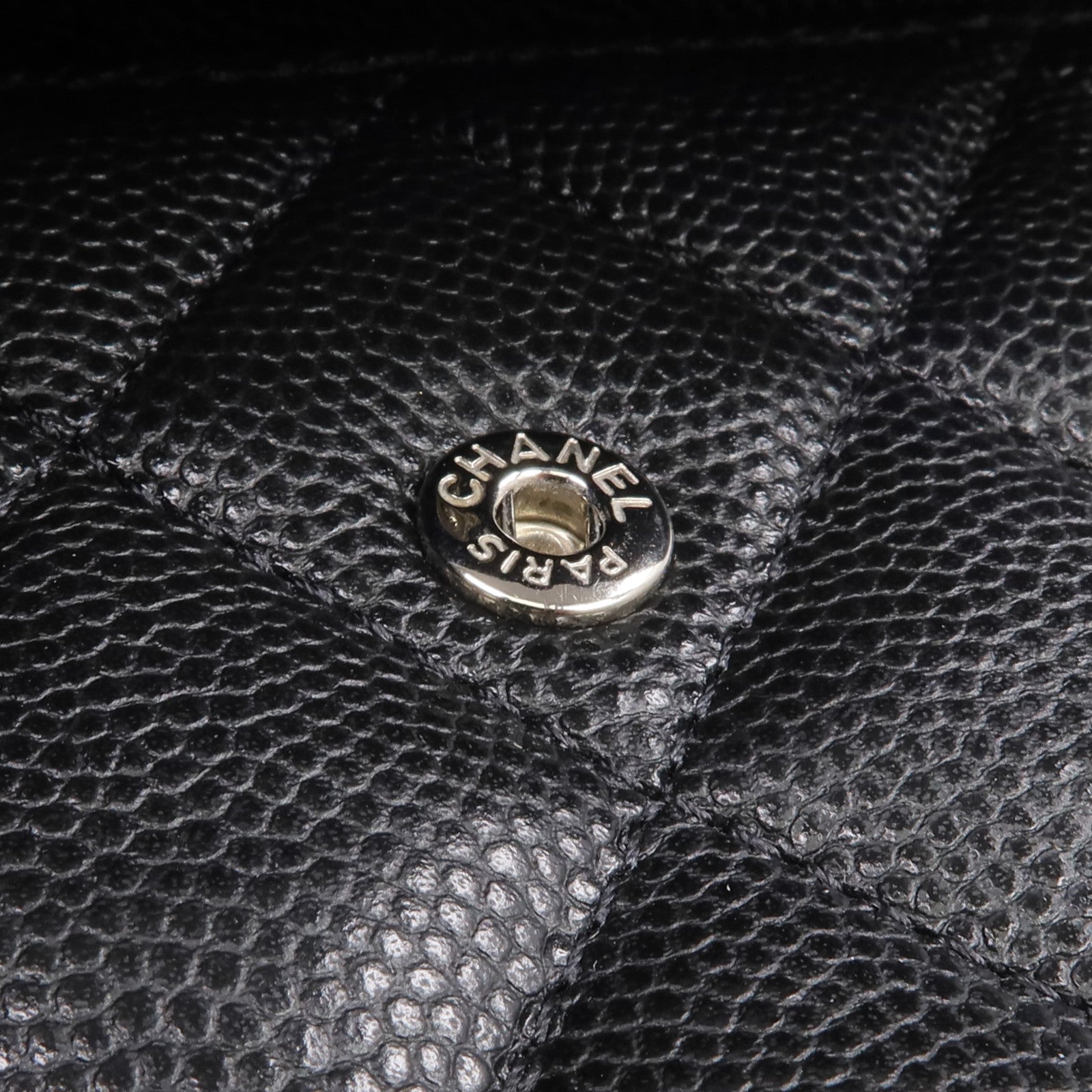 CHANEL 牛皮皮革Chanel 19 Wallet銀扣長錢包