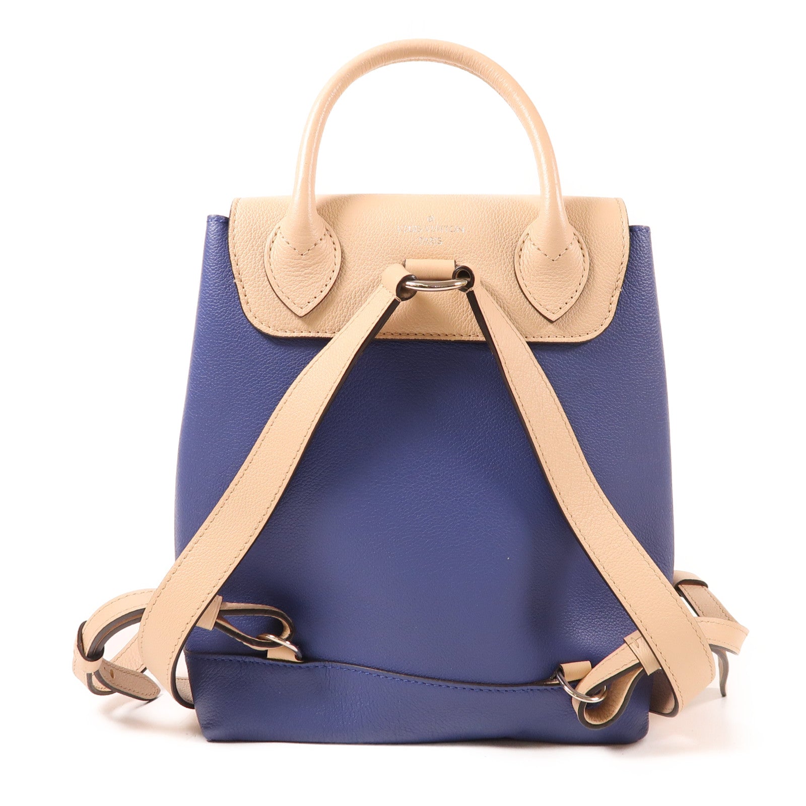 LOUIS VUITTON 牛皮皮革Lockme Backpack銀扣背包