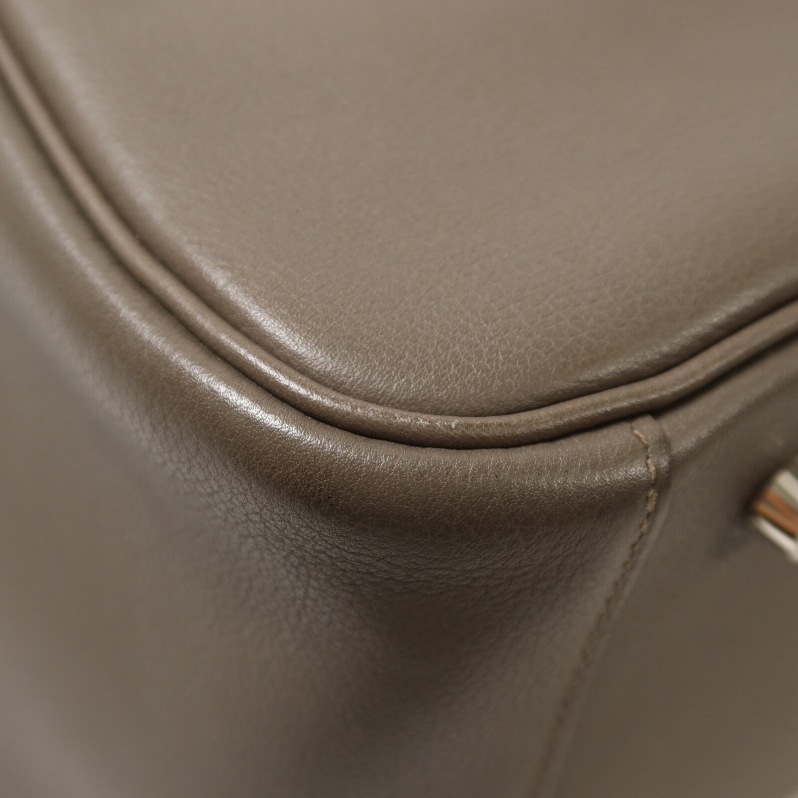 HERMES Evercolor皮革Lindy 34手挽肩背兩用袋Etain