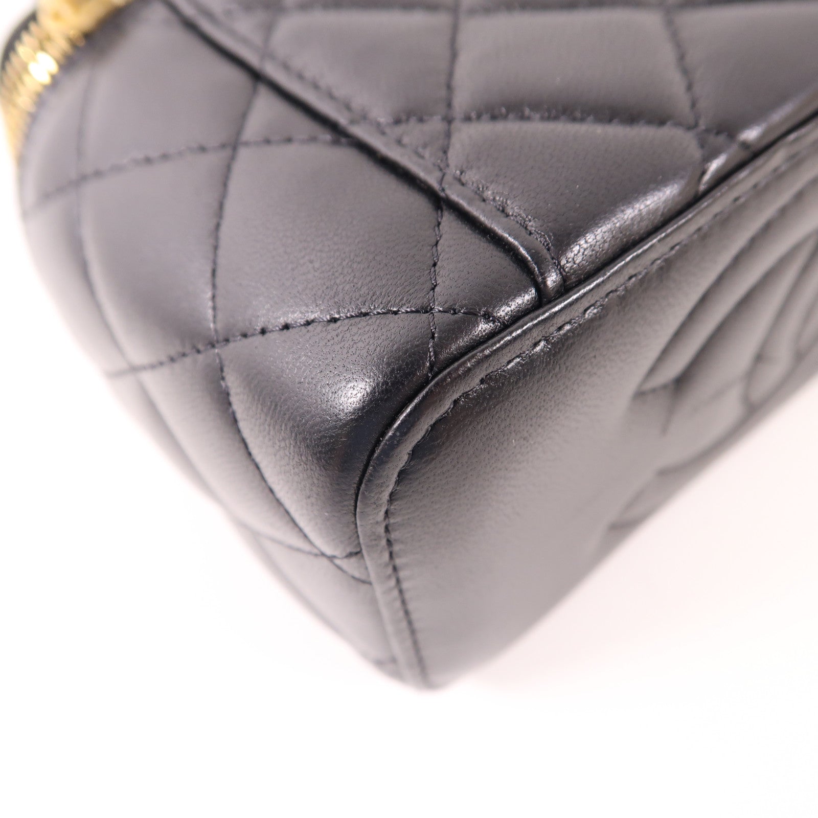 CHANEL 【激減優惠】羊皮皮革Vanity Case金扣肩背袋