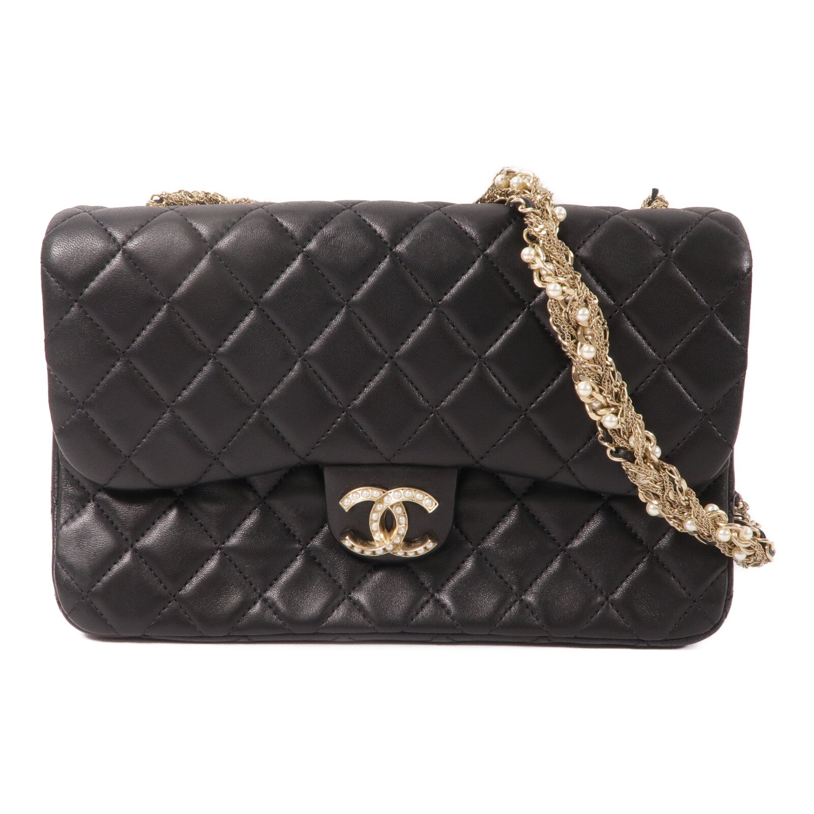 CHANEL 羊皮皮革Chain Shoulder鏈帶肩背袋