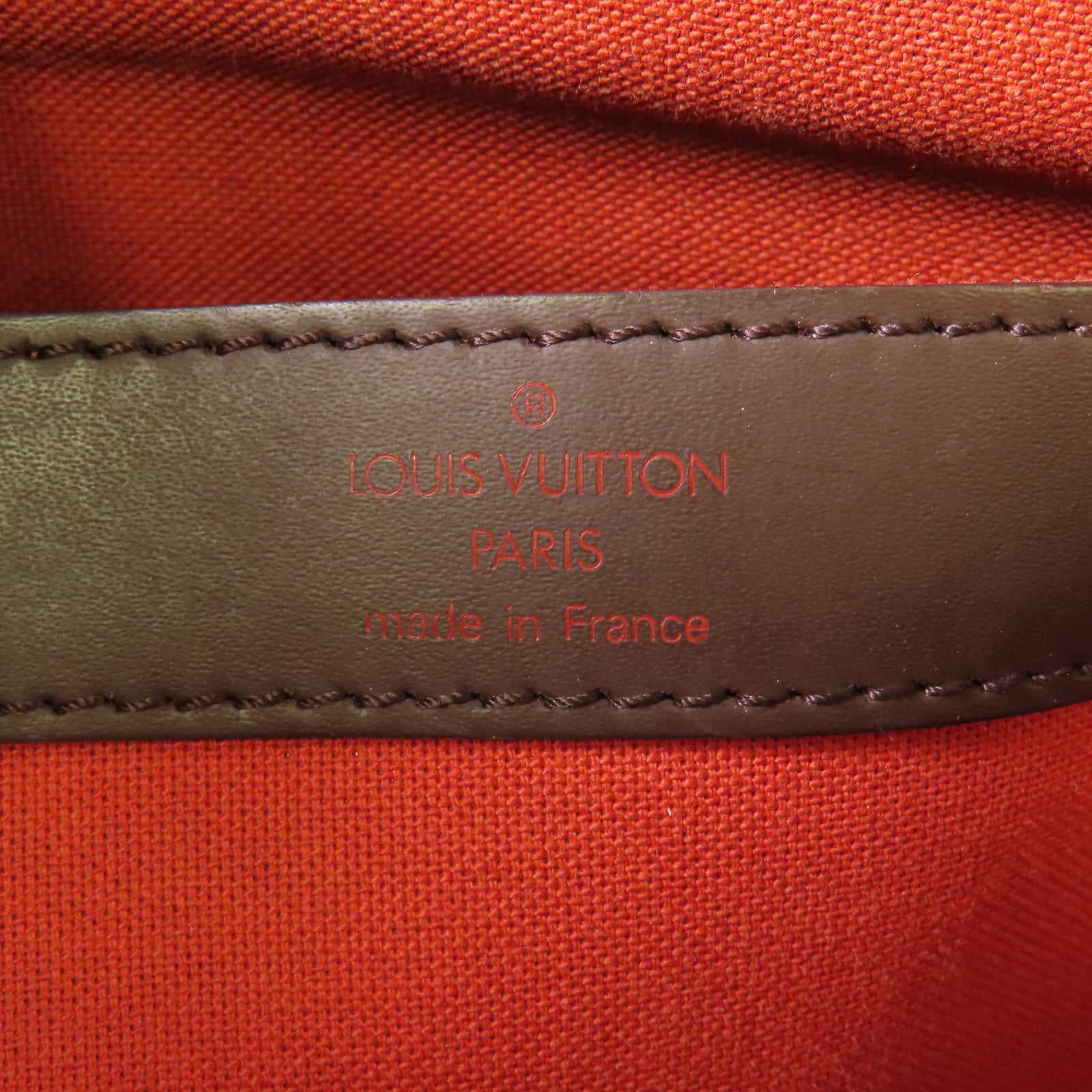 LOUIS VUITTON Damier Naviglio金扣肩背袋棕色