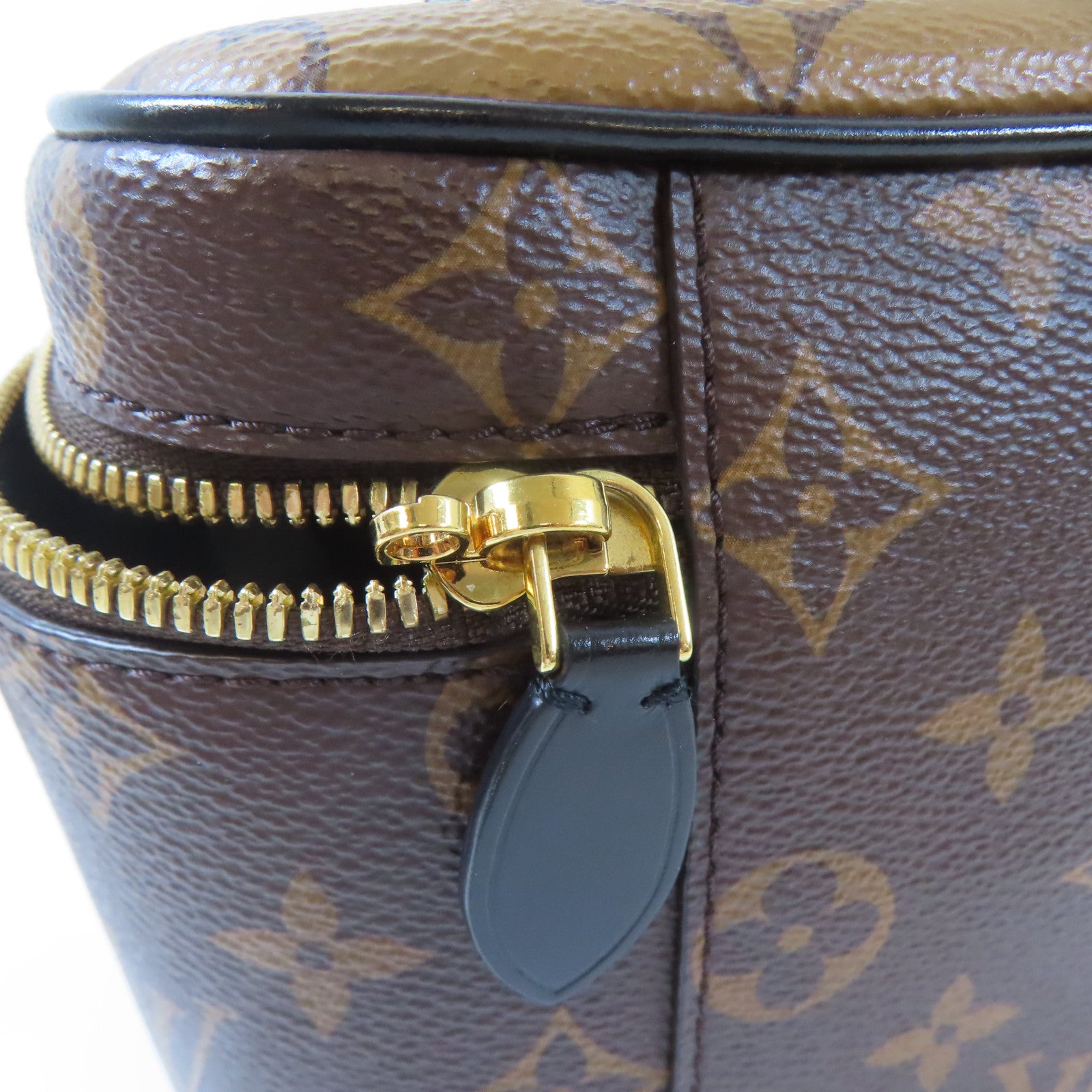 LOUIS VUITTON Monogram Reverse Vanity PM金扣手挽肩背兩用袋啡色