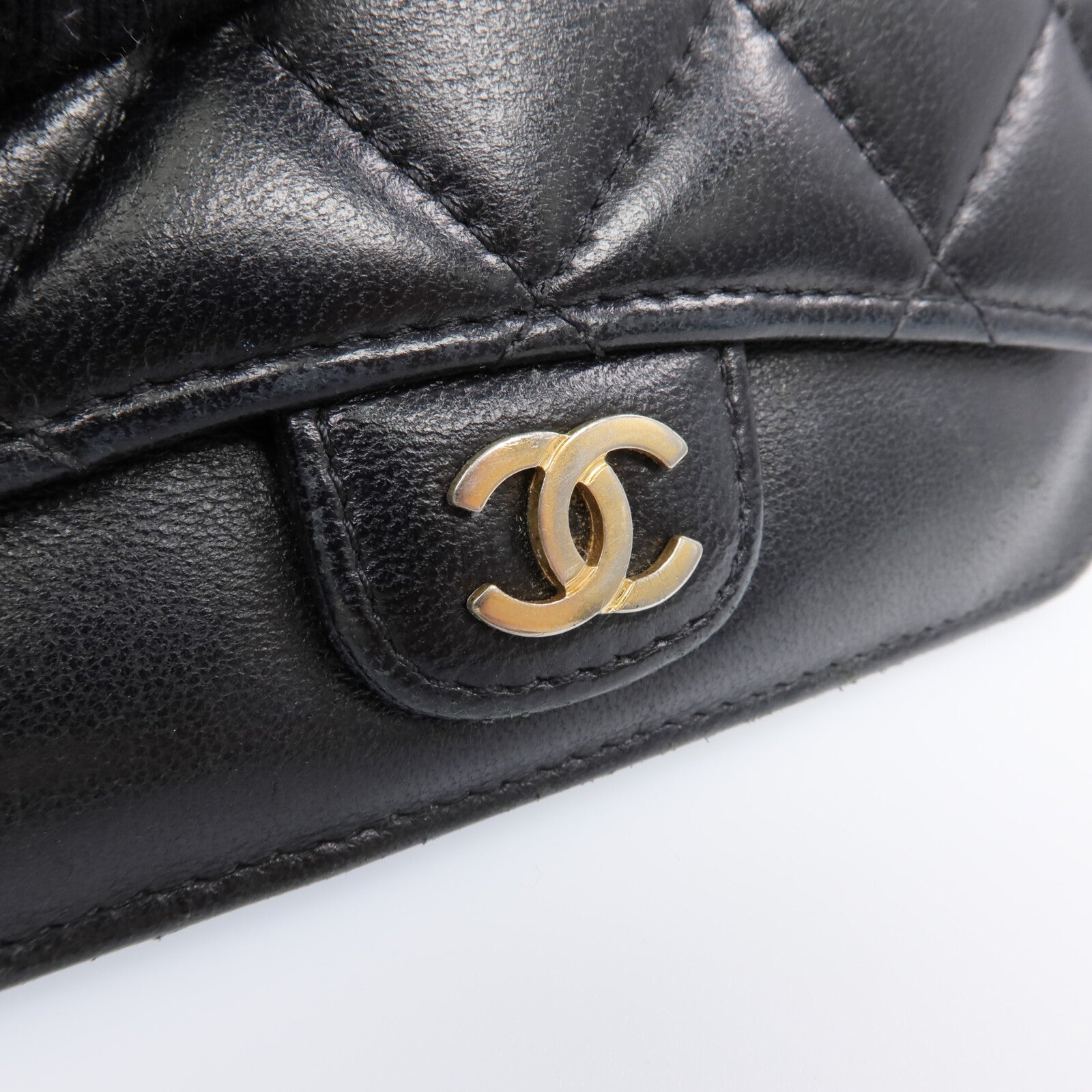 CHANEL 羊皮皮革Card Case金扣卡片套