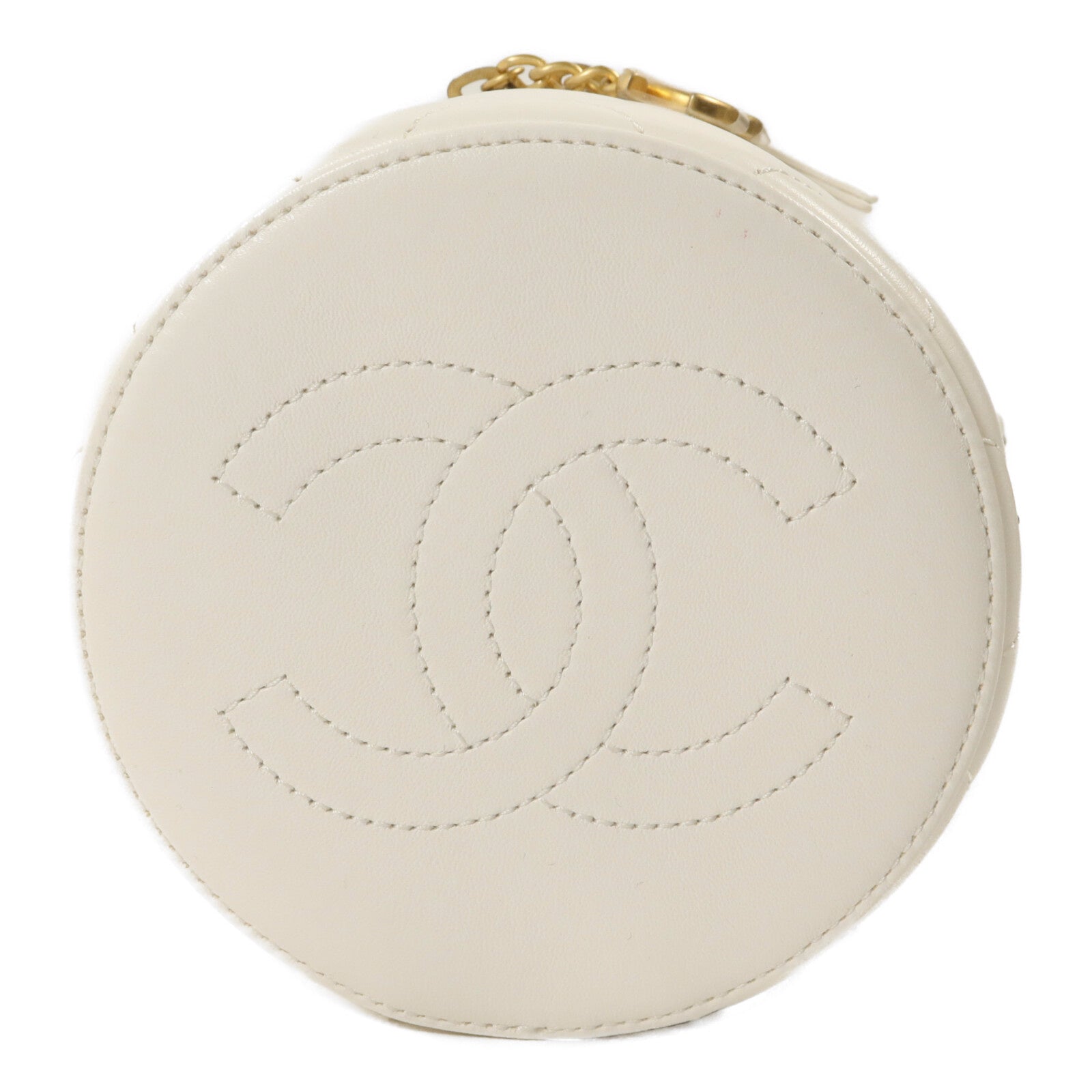 CHANEL 羊皮皮革Vanity Case鏈帶肩背袋