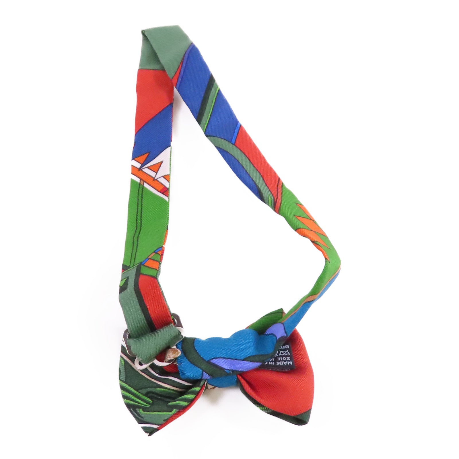 HERMES 【激減優惠】絲質Bow Tie銀扣蝴蝶領結