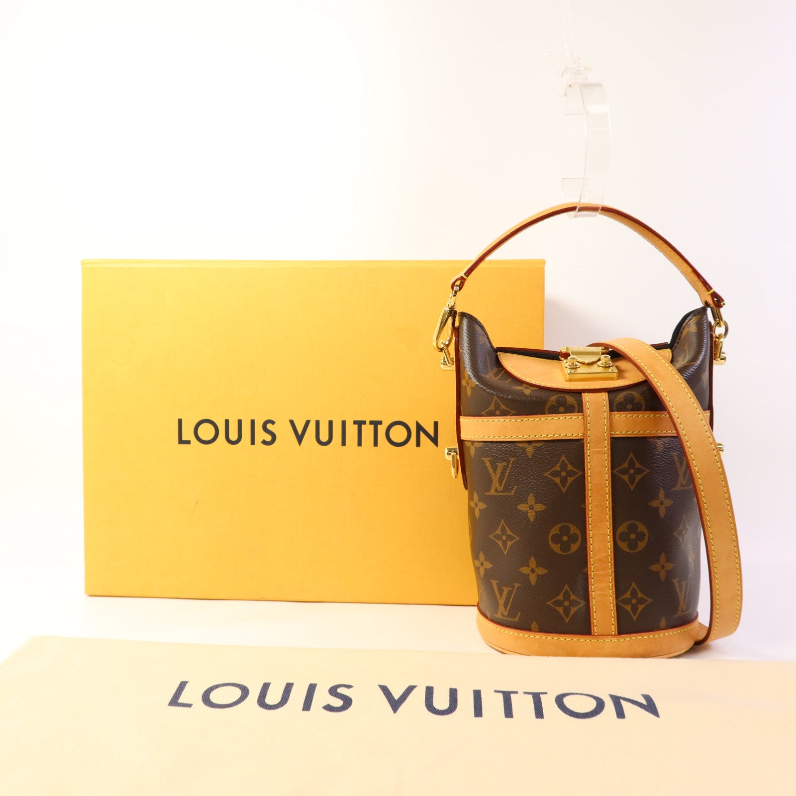 LOUIS VUITTON Monogram Duffle金扣手挽肩背兩用袋