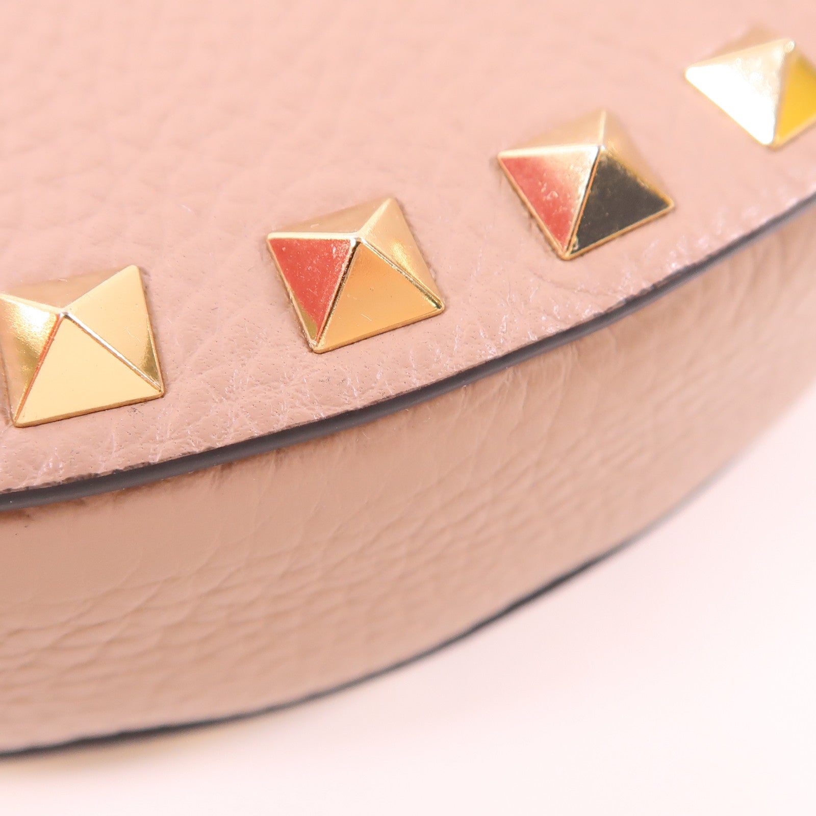 Valentino GHW Mini Rockstud Hobo Bag Handbag Calfskin Leather 6W2P0AI7VSH P45