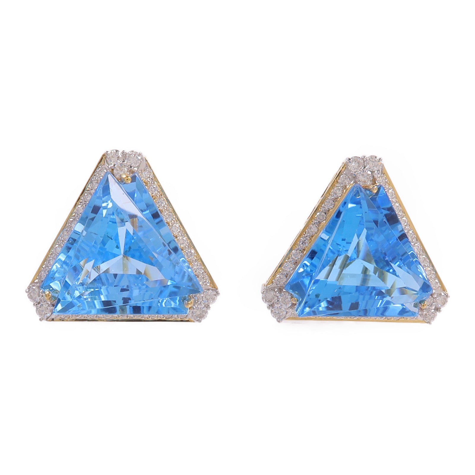 JEWELRY 18K黃金Topaz Diamond Earrings拓帕石/鑽石耳環