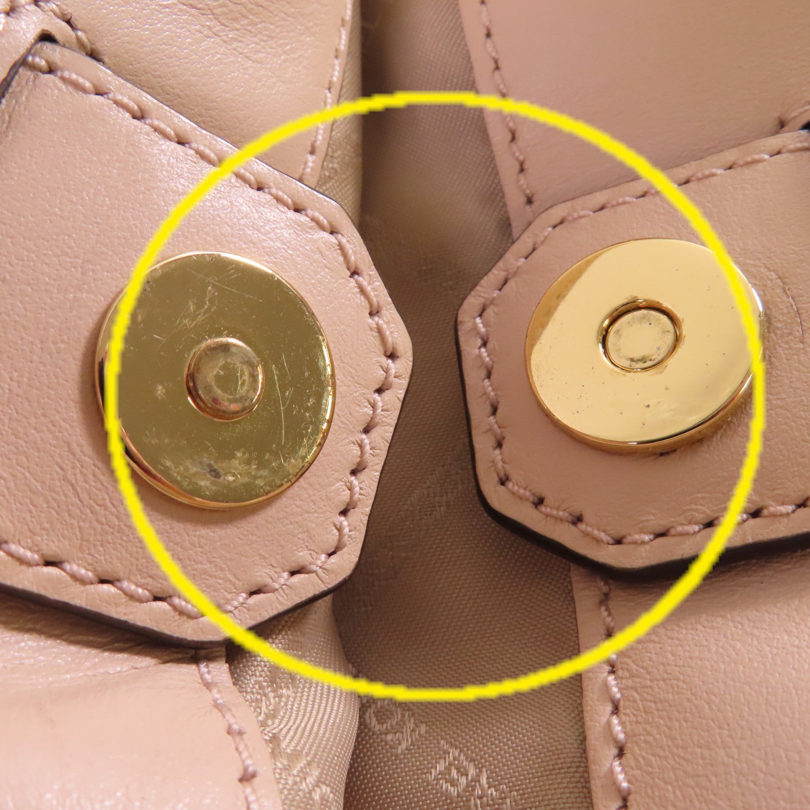 Michael Kors 羊皮皮革Chain Shoulder Bag金扣鏈帶肩背袋杏色