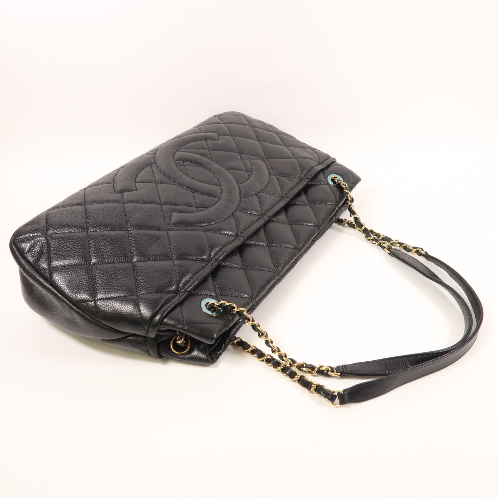 CHANEL 牛皮皮革Shoulder Tote金扣肩背袋/手挽袋