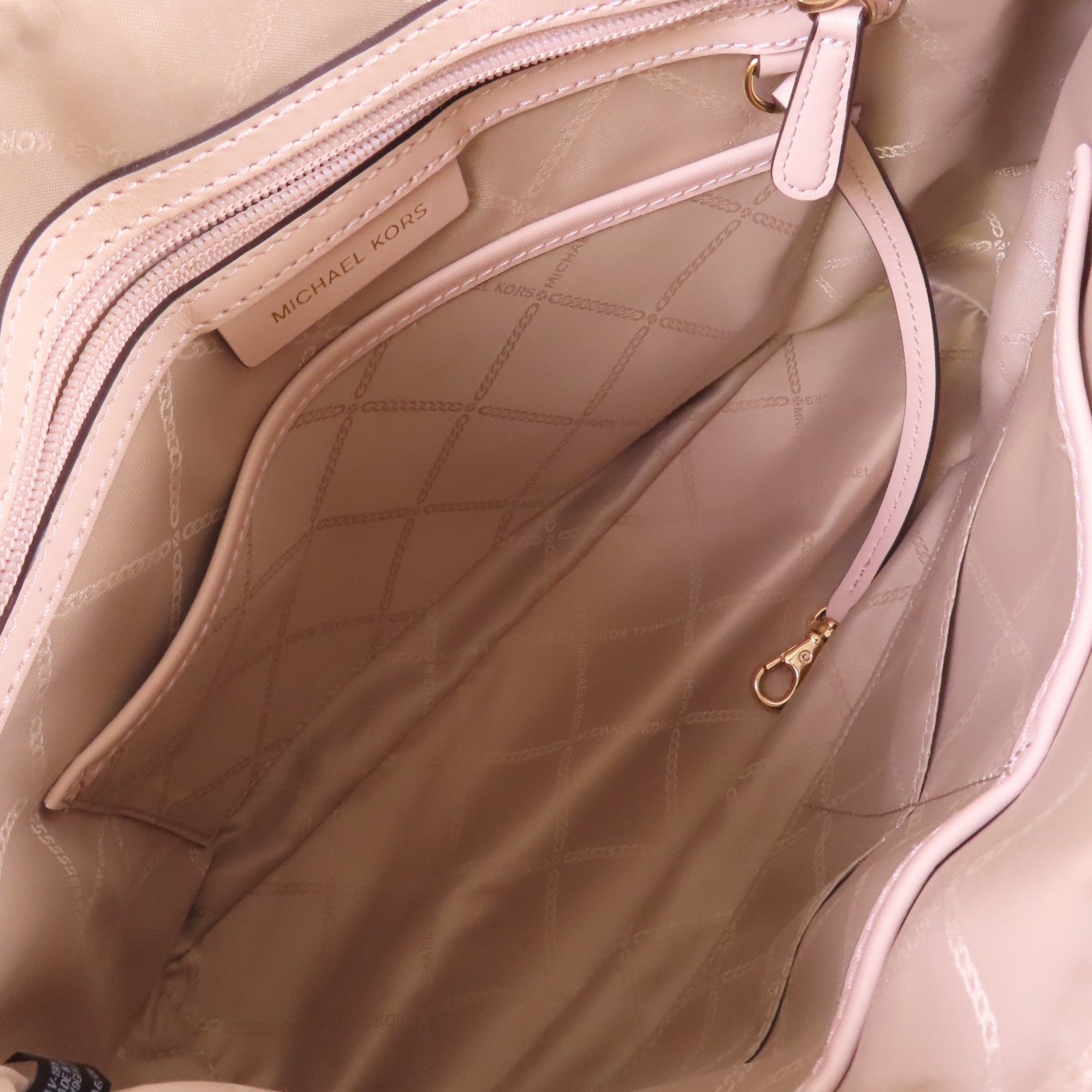 Michael Kors 羊皮皮革Chain Shoulder Bag金扣鏈帶肩背袋杏色