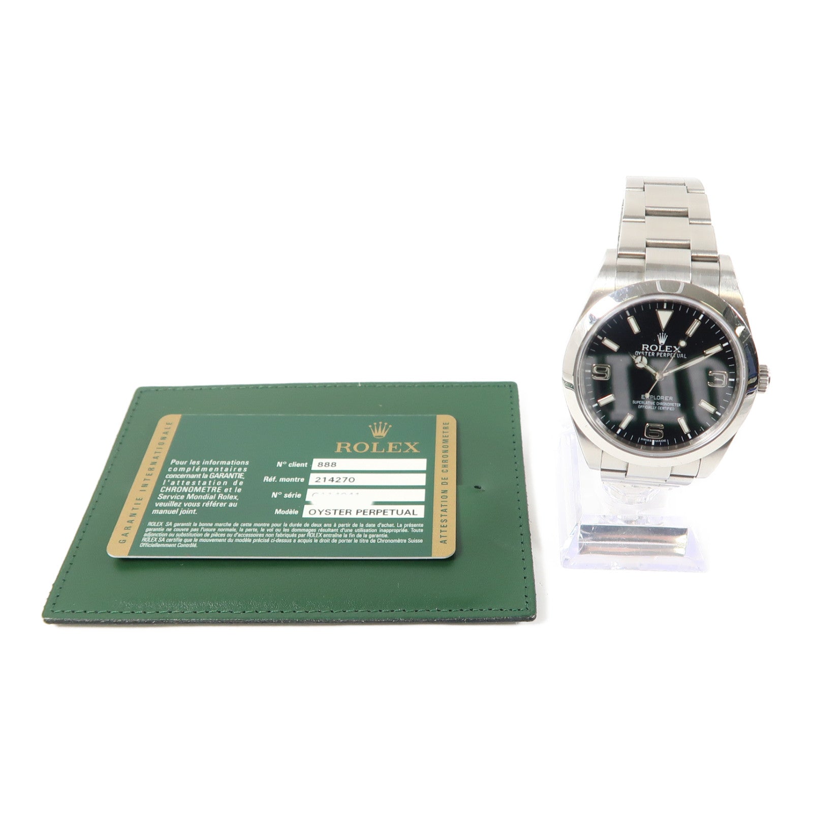 ROLEX ExplorerⅠ不鏽鋼手錶自動機芯黑色