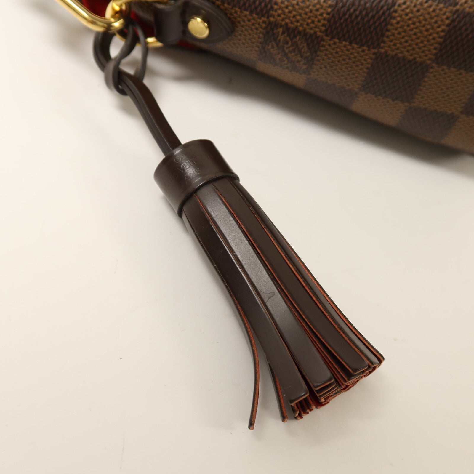LOUIS VUITTON Damier Croisette金扣手挽肩背兩用袋