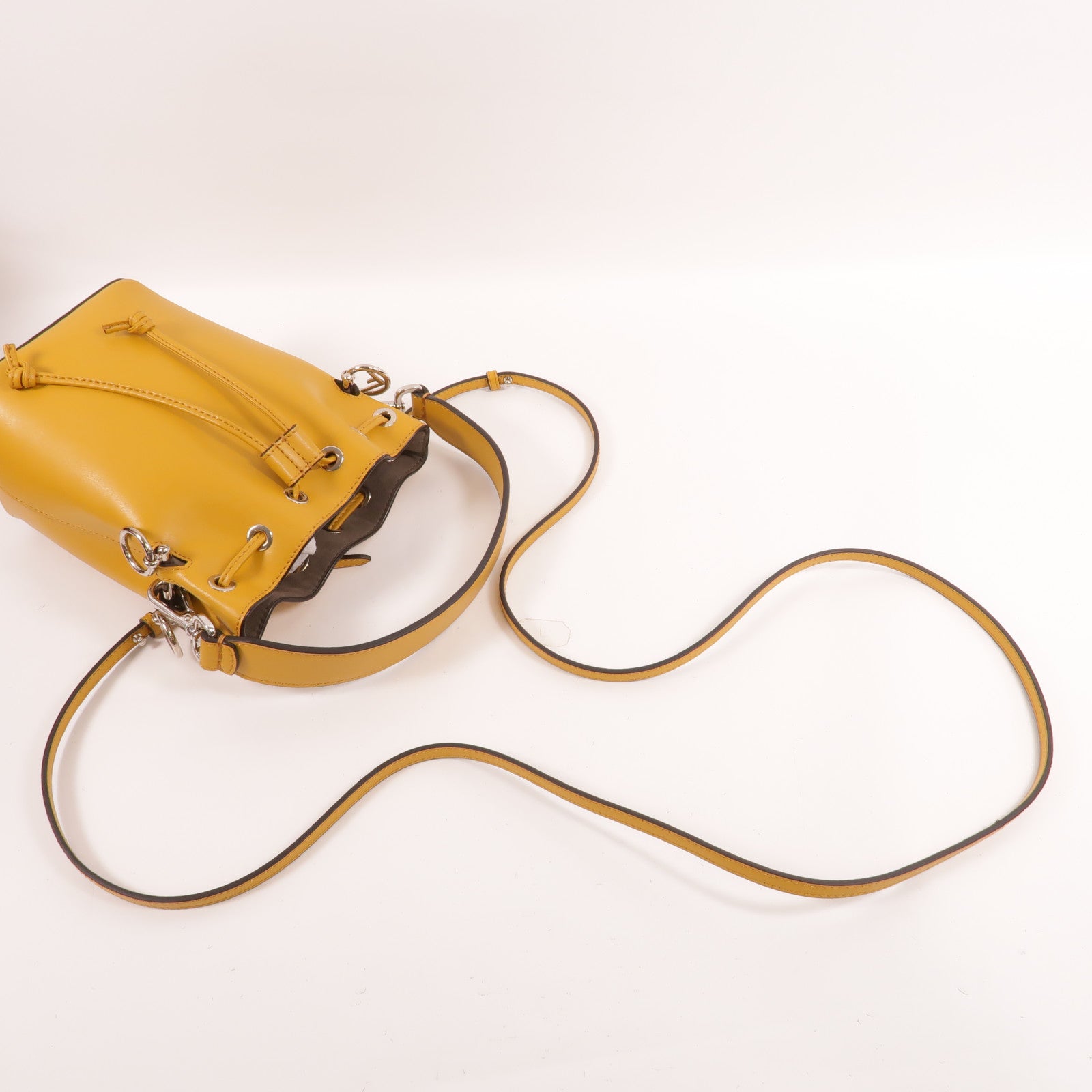FENDI 牛皮皮革Mini Mon Tresor手挽肩背兩用袋
