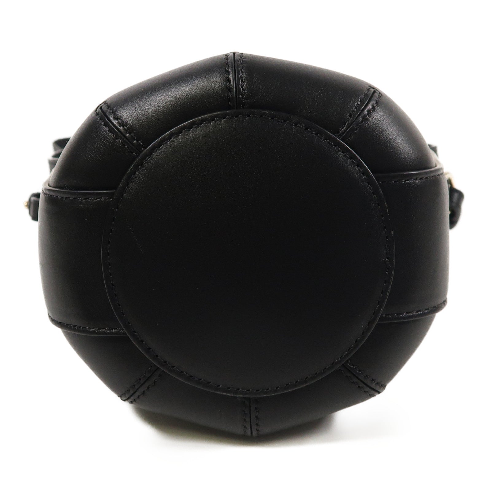 Chloe 牛皮皮革Sense Bucket Bag銀扣肩背袋黑色