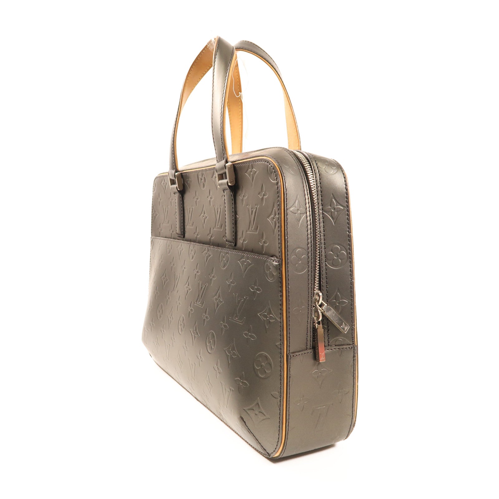 LOUIS VUITTON Monogram Mat Malden銀扣手挽袋
