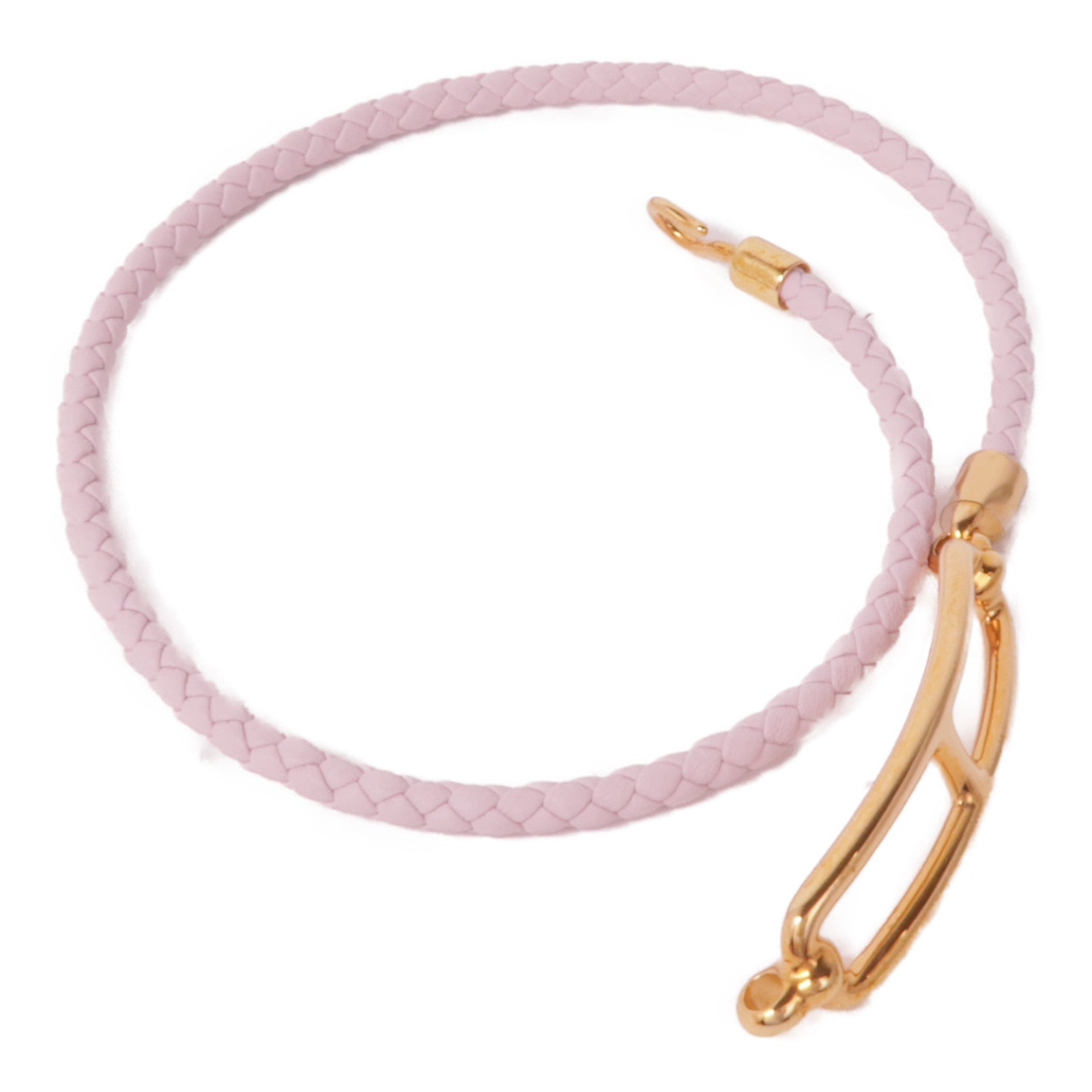 HERMES 皮革Roulis Double Tour Bracelet金扣手鐲