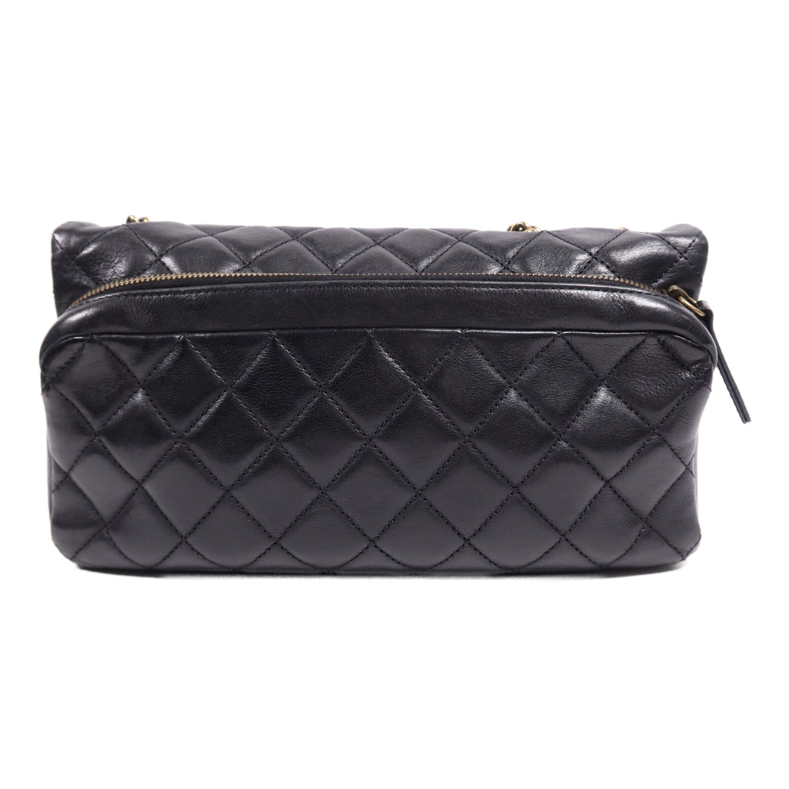 CHANEL 牛皮皮革Chain Shoulder Bag金扣鏈帶肩背袋