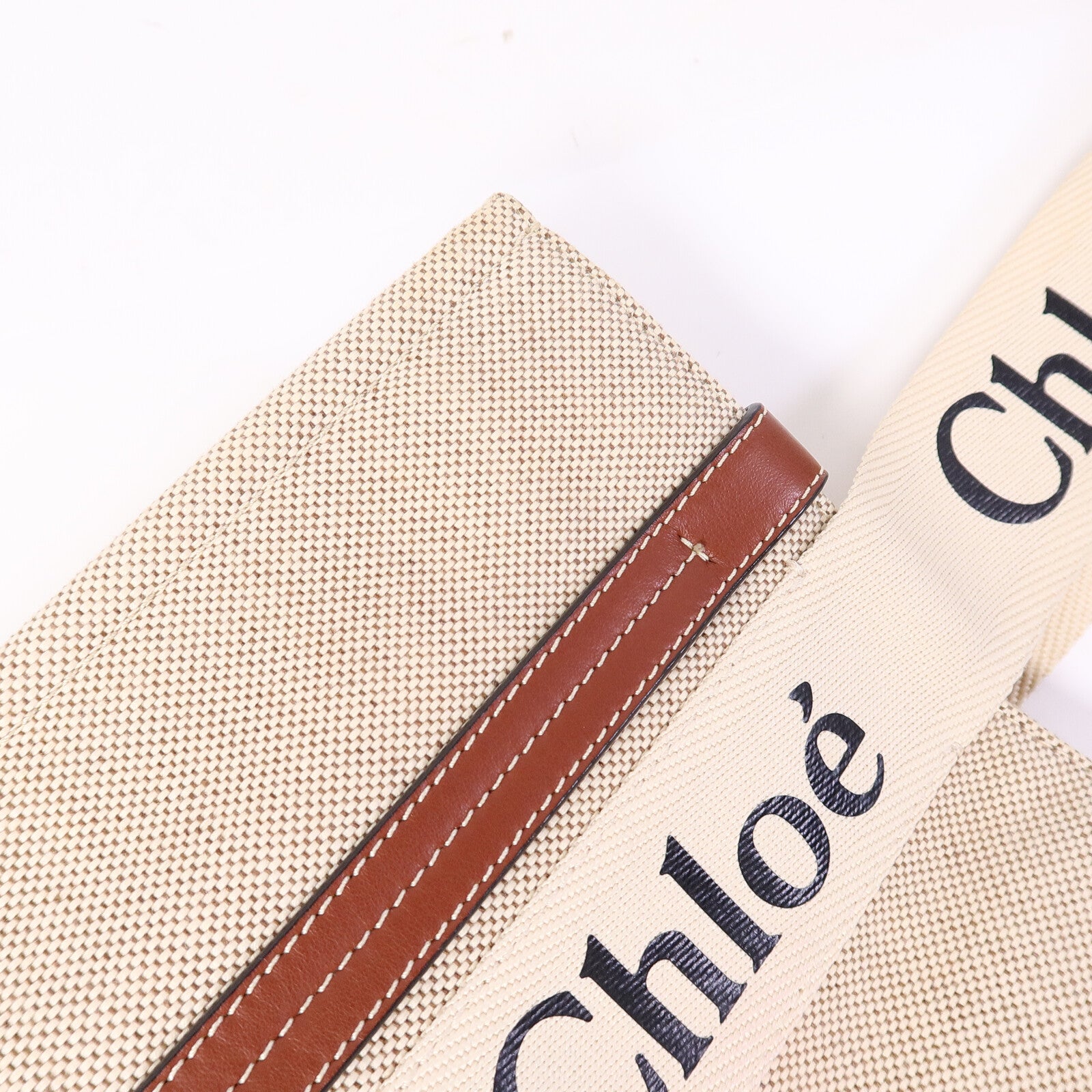 Chloe 帆布Woody Medium手挽袋