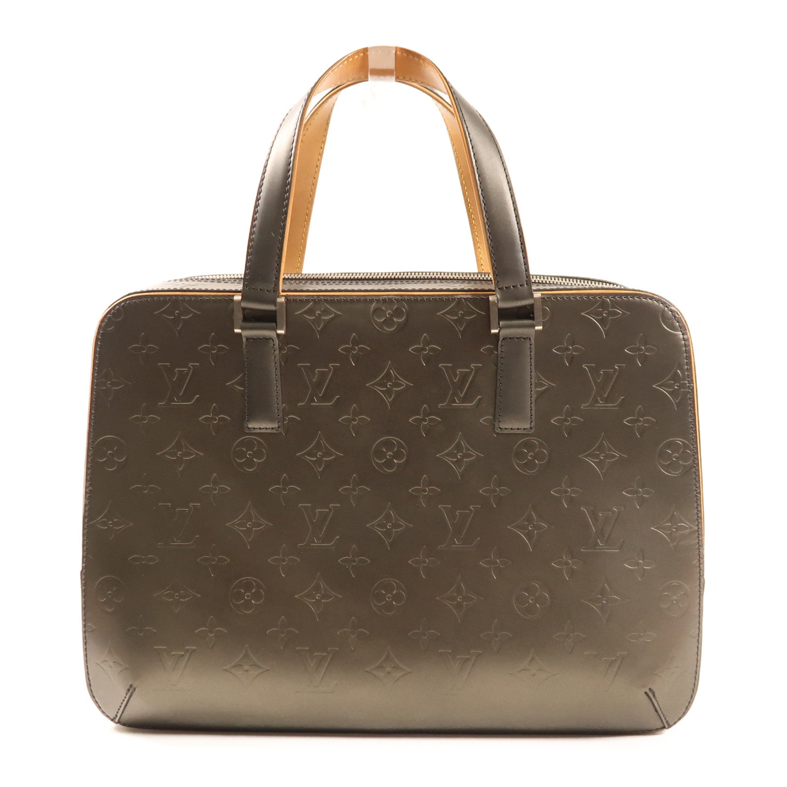 LOUIS VUITTON Monogram Mat Malden銀扣手挽袋