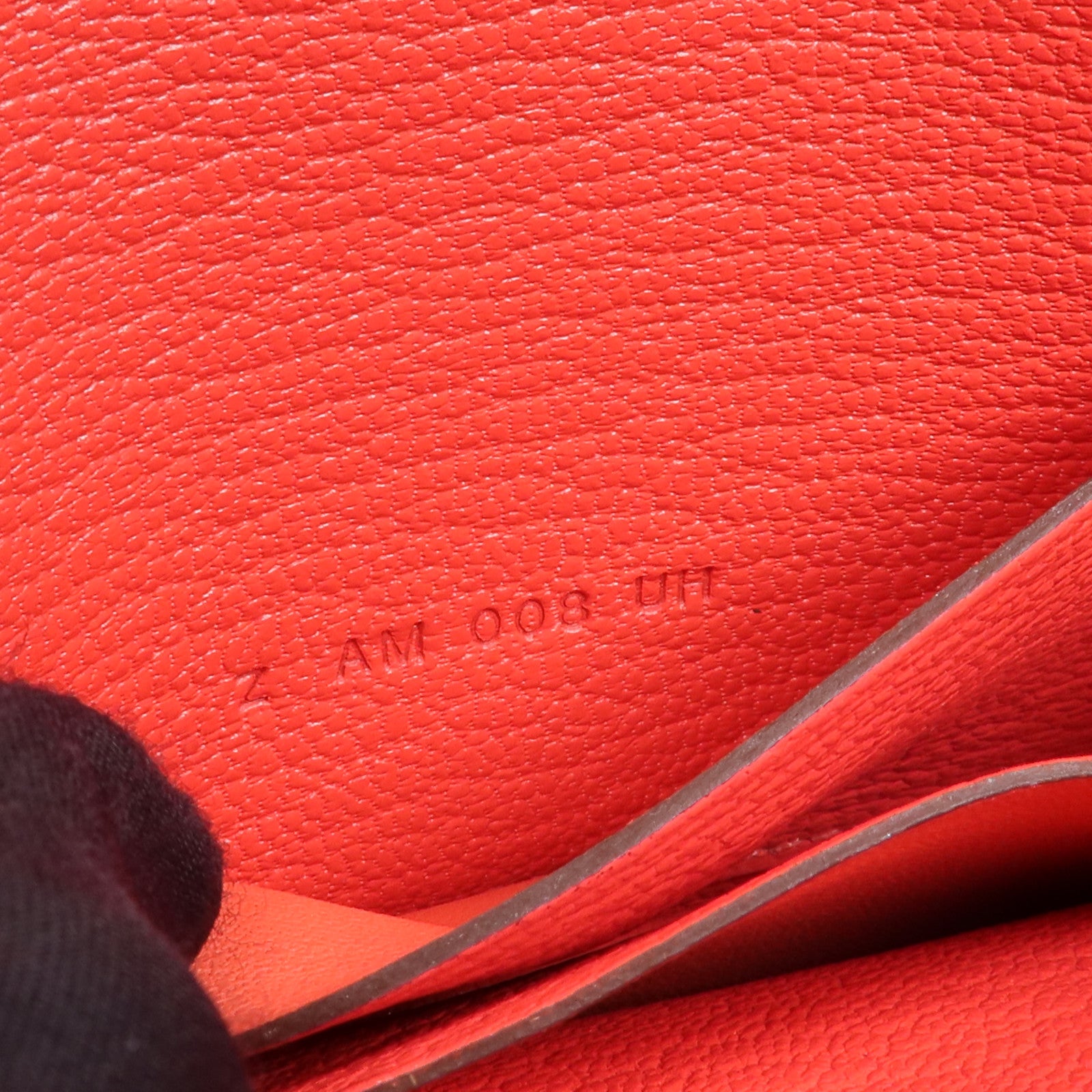 HERMES Chevre皮革Roulis Slim Wallet銀扣錢包Rose Texas