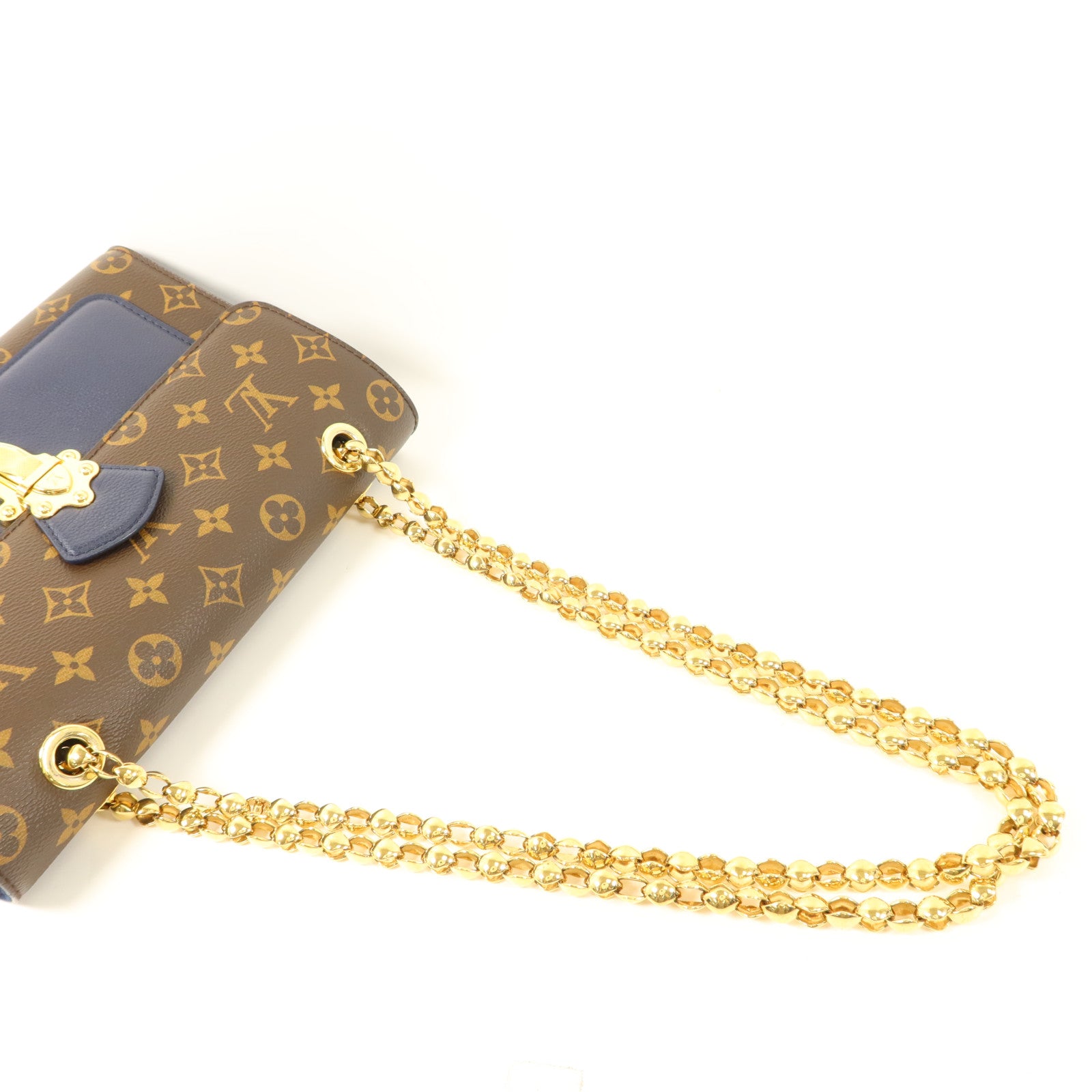 LOUIS VUITTON Monogram Victoire金扣鏈帶肩背袋