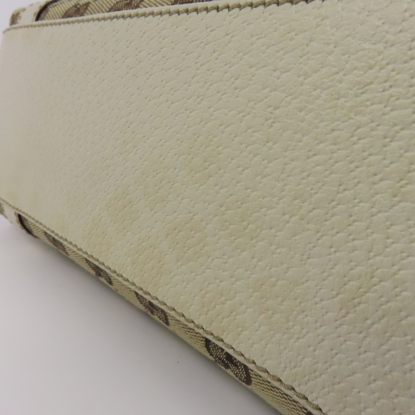 GUCCI 帆布/皮革Shoulder Bag金扣肩背袋啡色/啡色