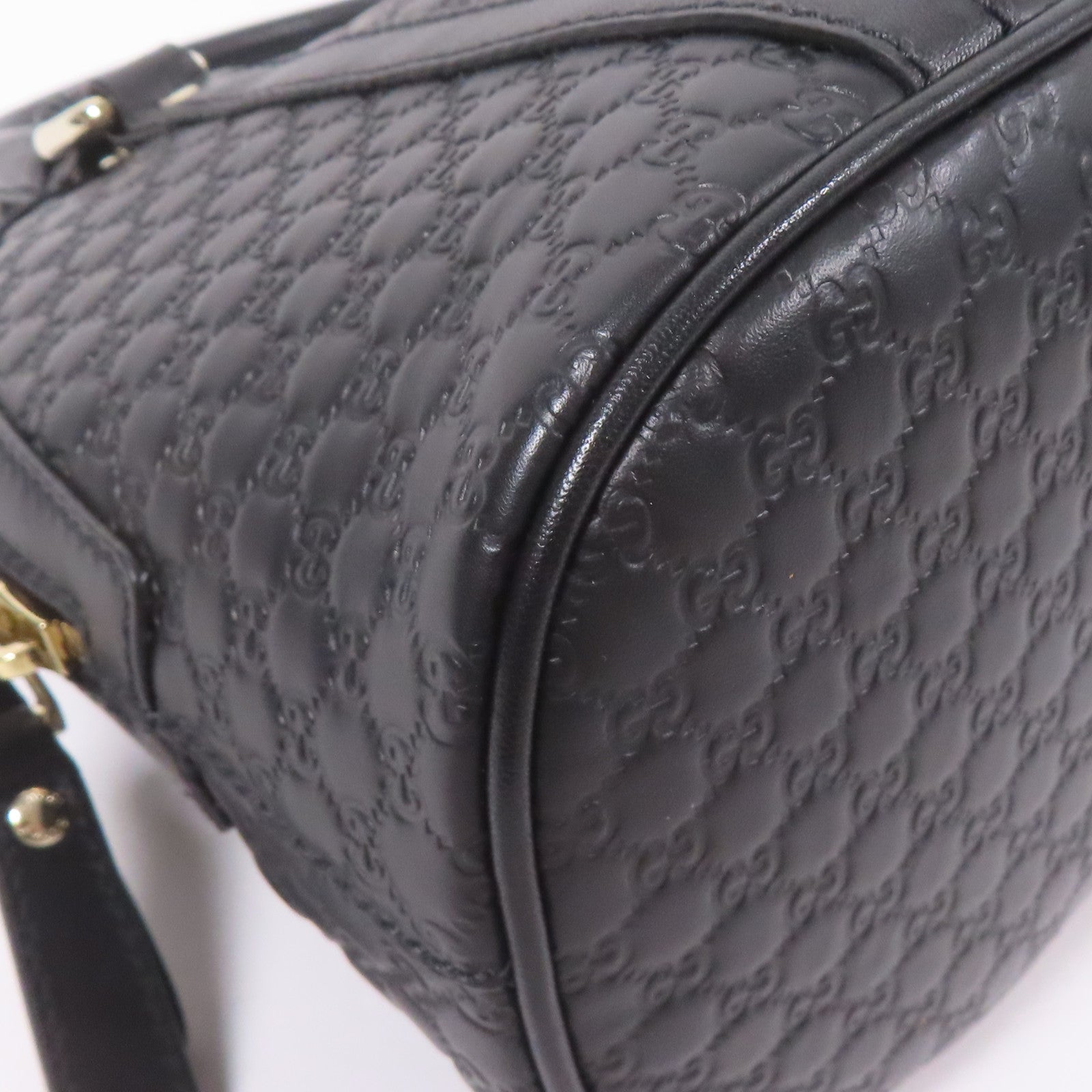 GUCCI GG GHW Mini Dome 2way Shoulder Bag 449654 Calfskin Leather Black