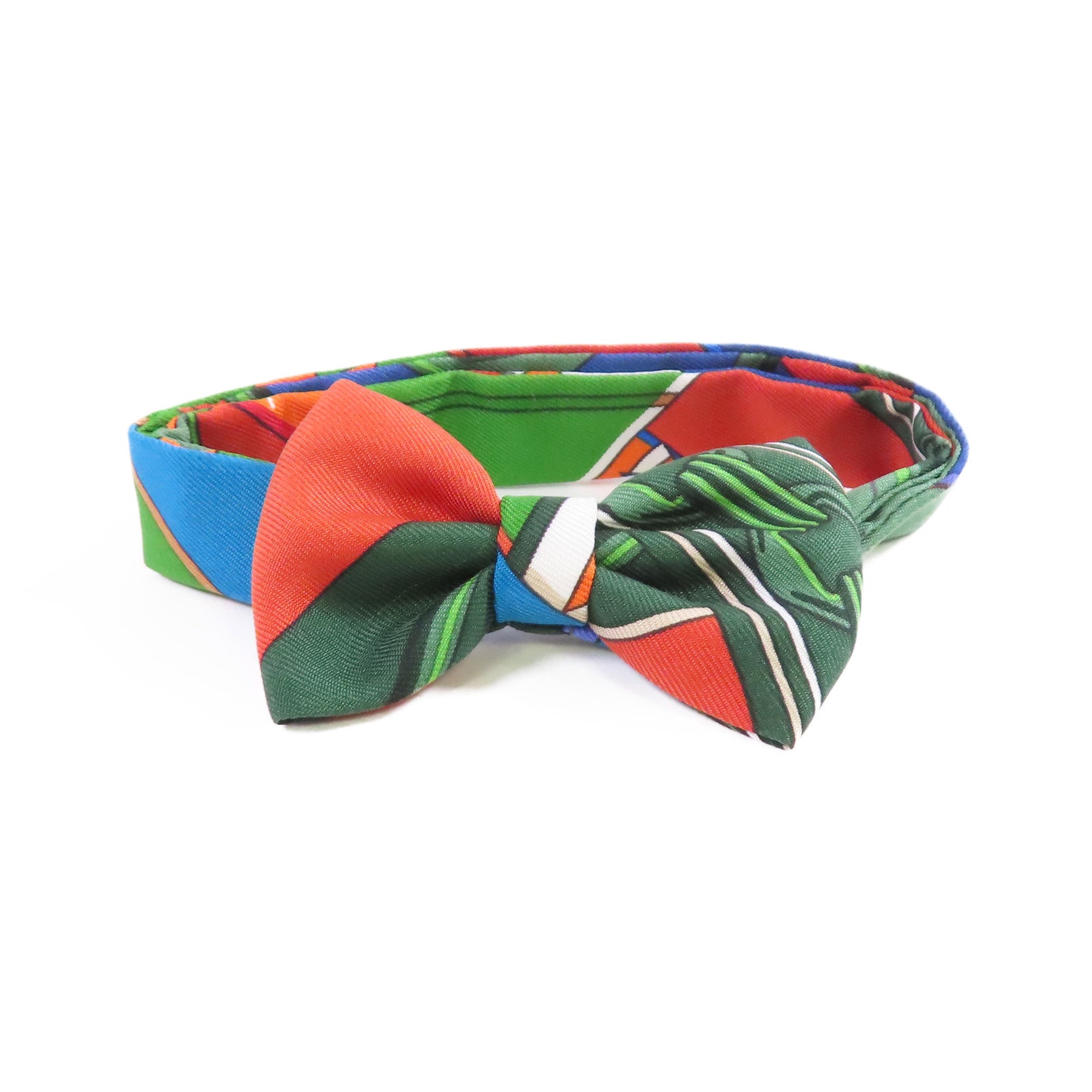 HERMES 【激減優惠】絲質Bow Tie銀扣蝴蝶領結